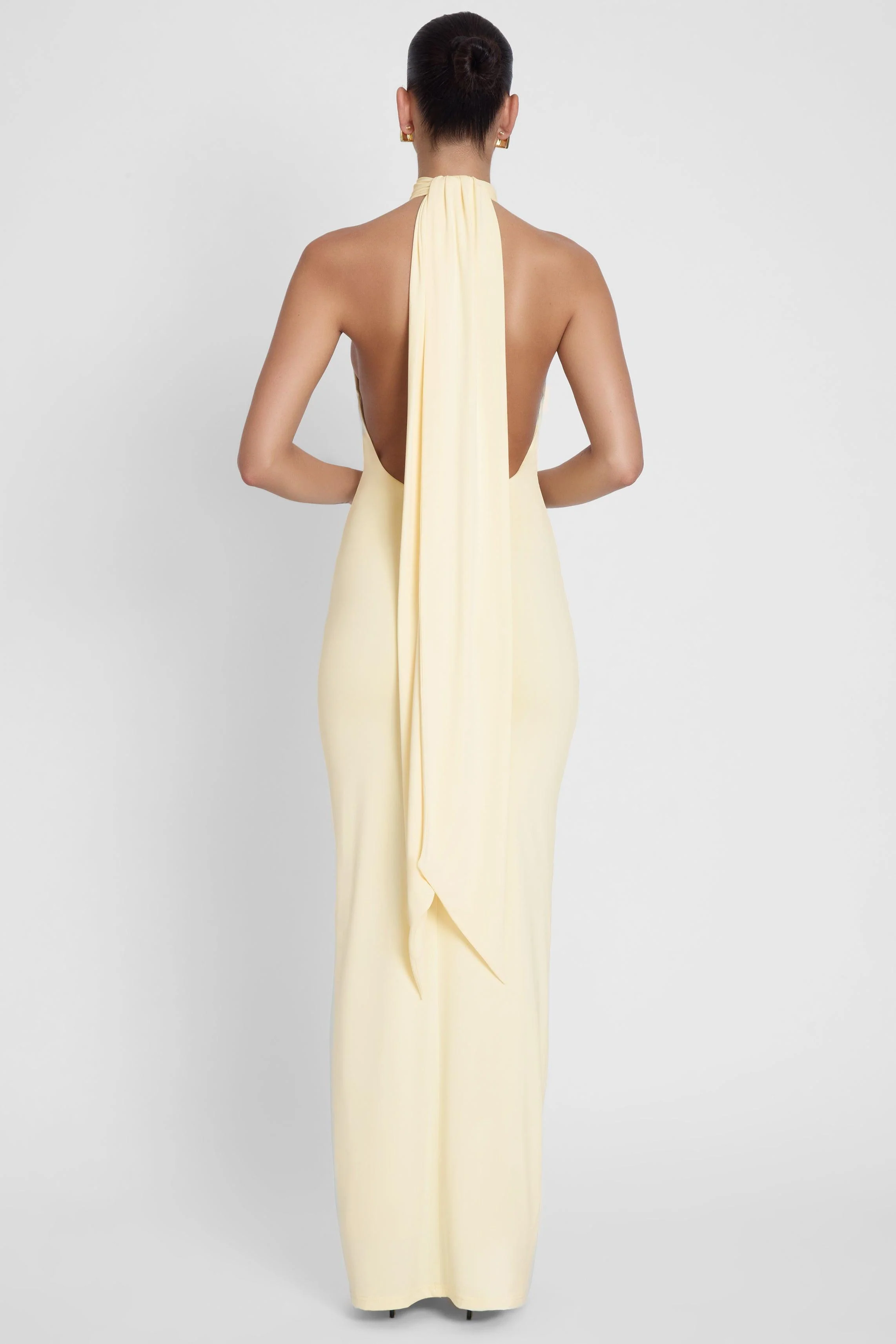 Alaia Drape Maxi Dress - Yellow - Image 3