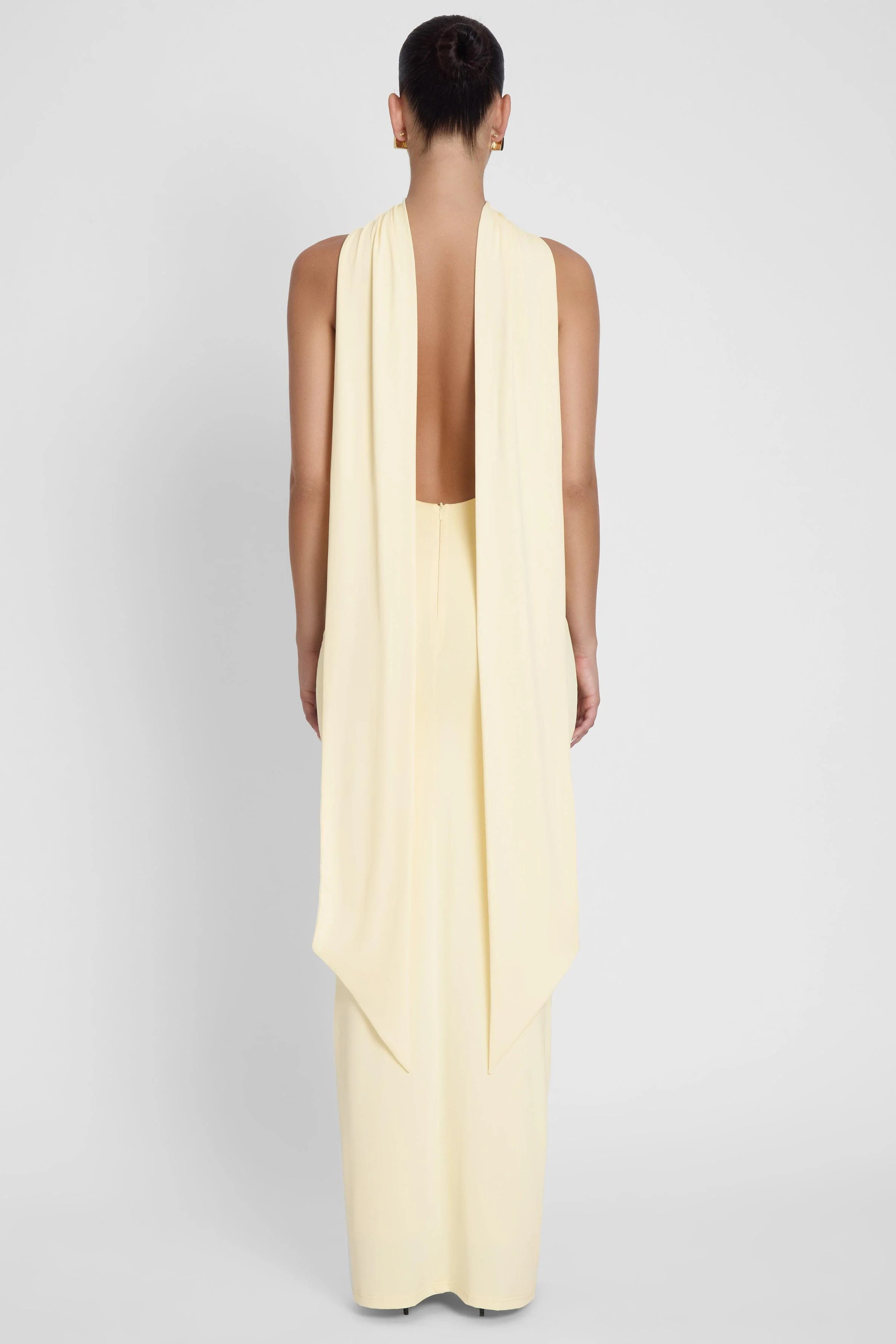 Alaia Drape Maxi Dress - Yellow - Image 4