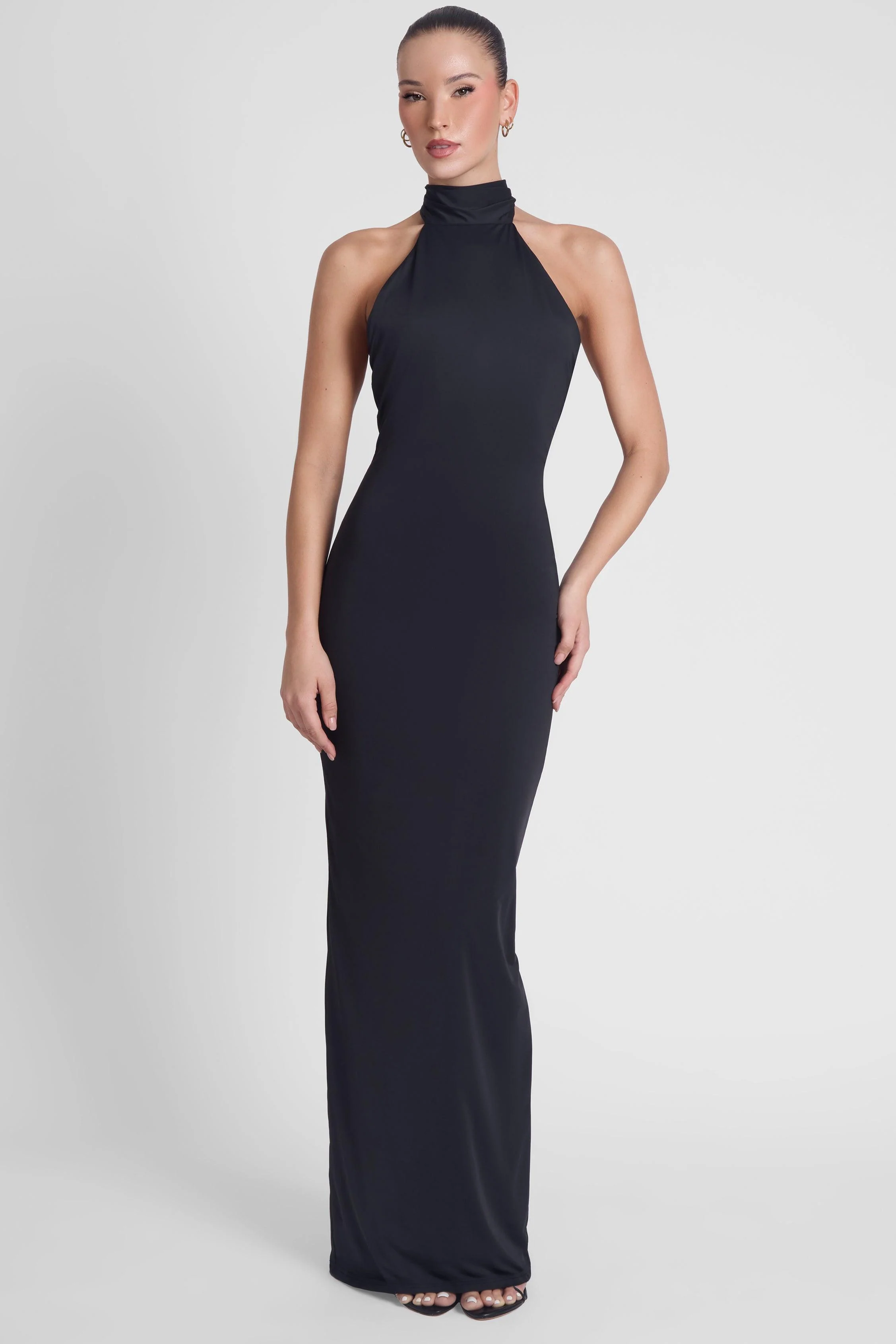 Alaia Drape Maxi Dress - Black - Image 3