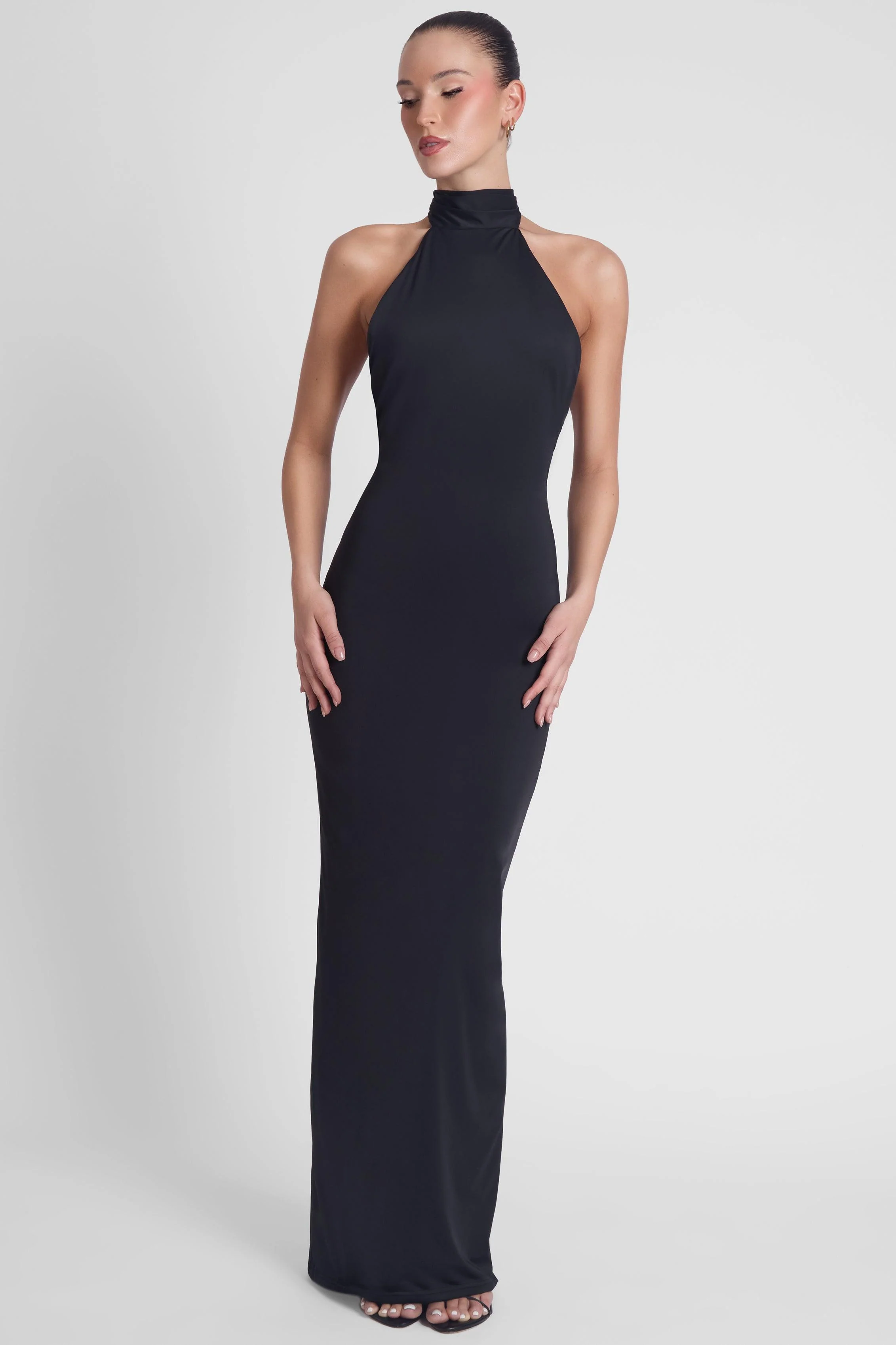 Alaia Drape Maxi Dress - Black - Image 4