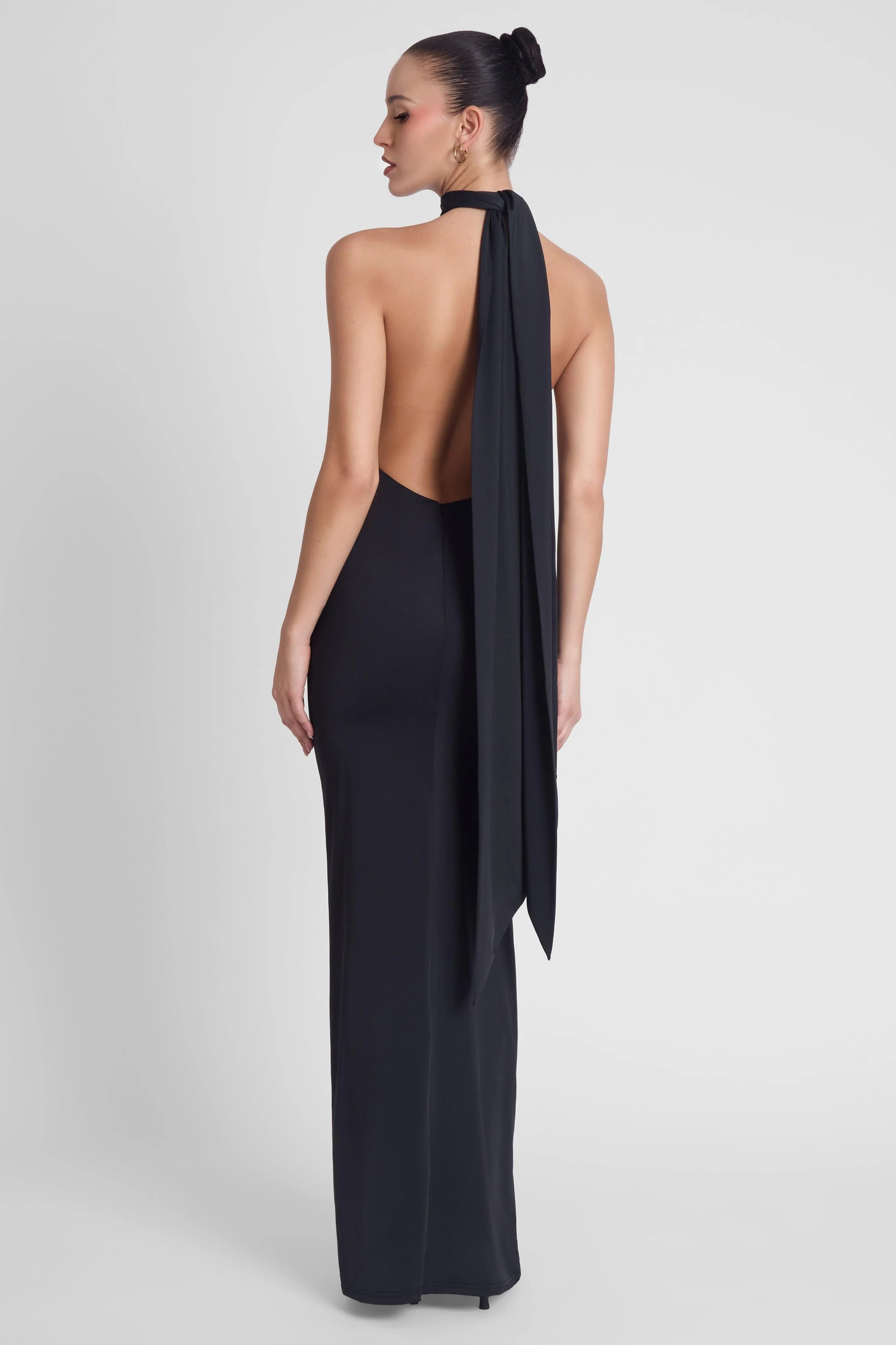 Alaia Drape Maxi Dress - Black - Image 6