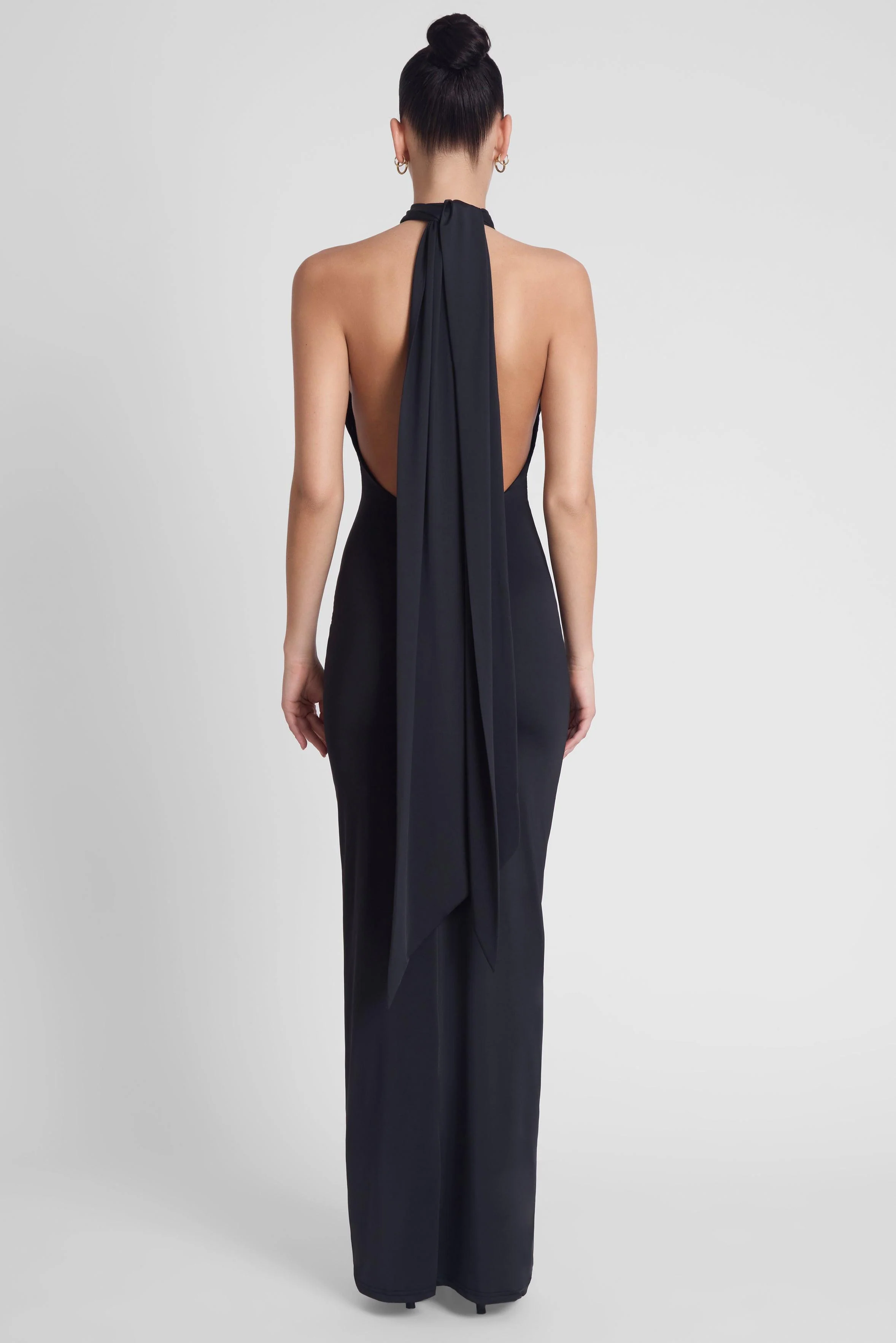 Alaia Drape Maxi Dress - Black - Image 7