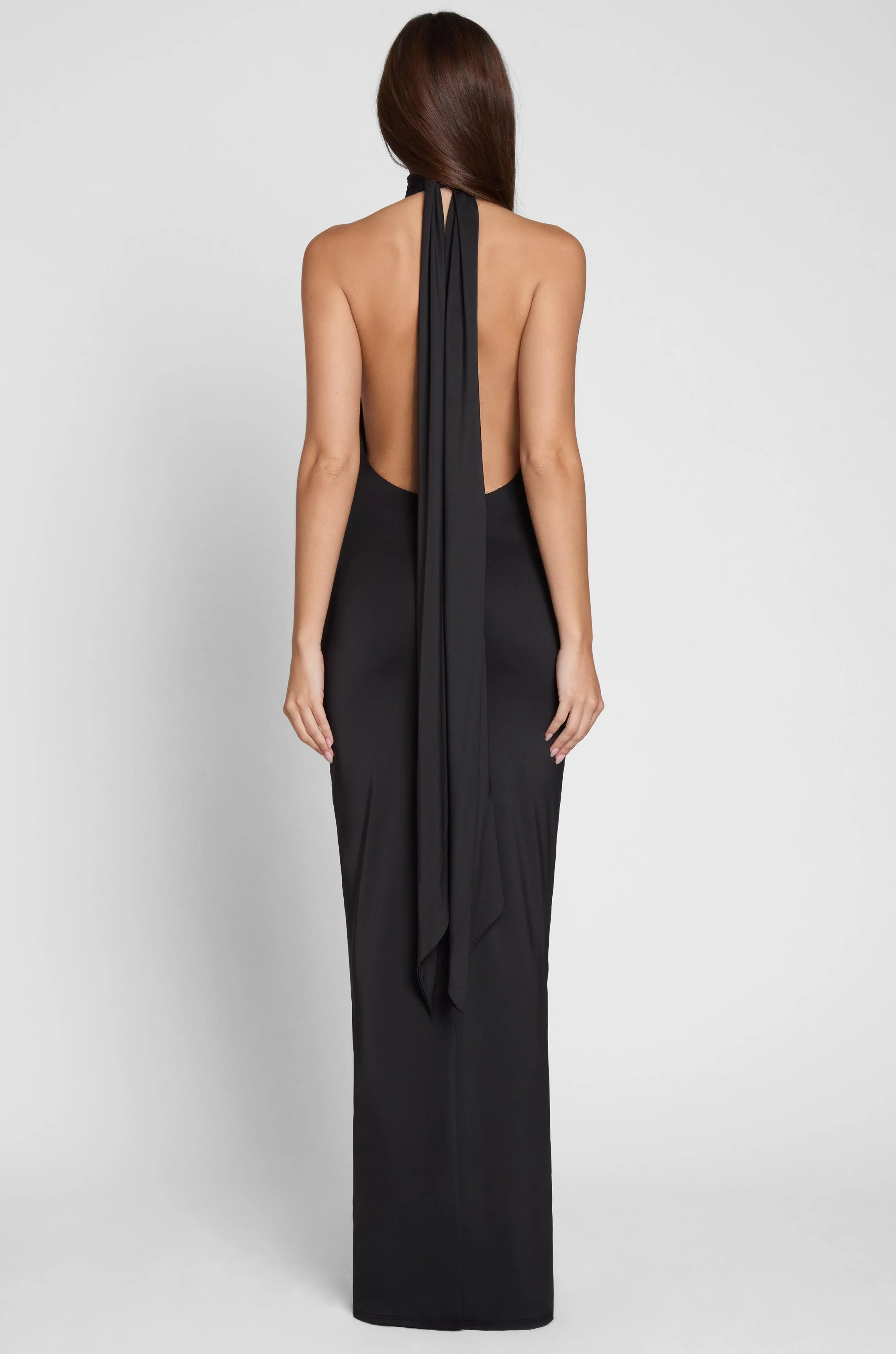 Alaia Drape Maxi Dress - Black - Image 8