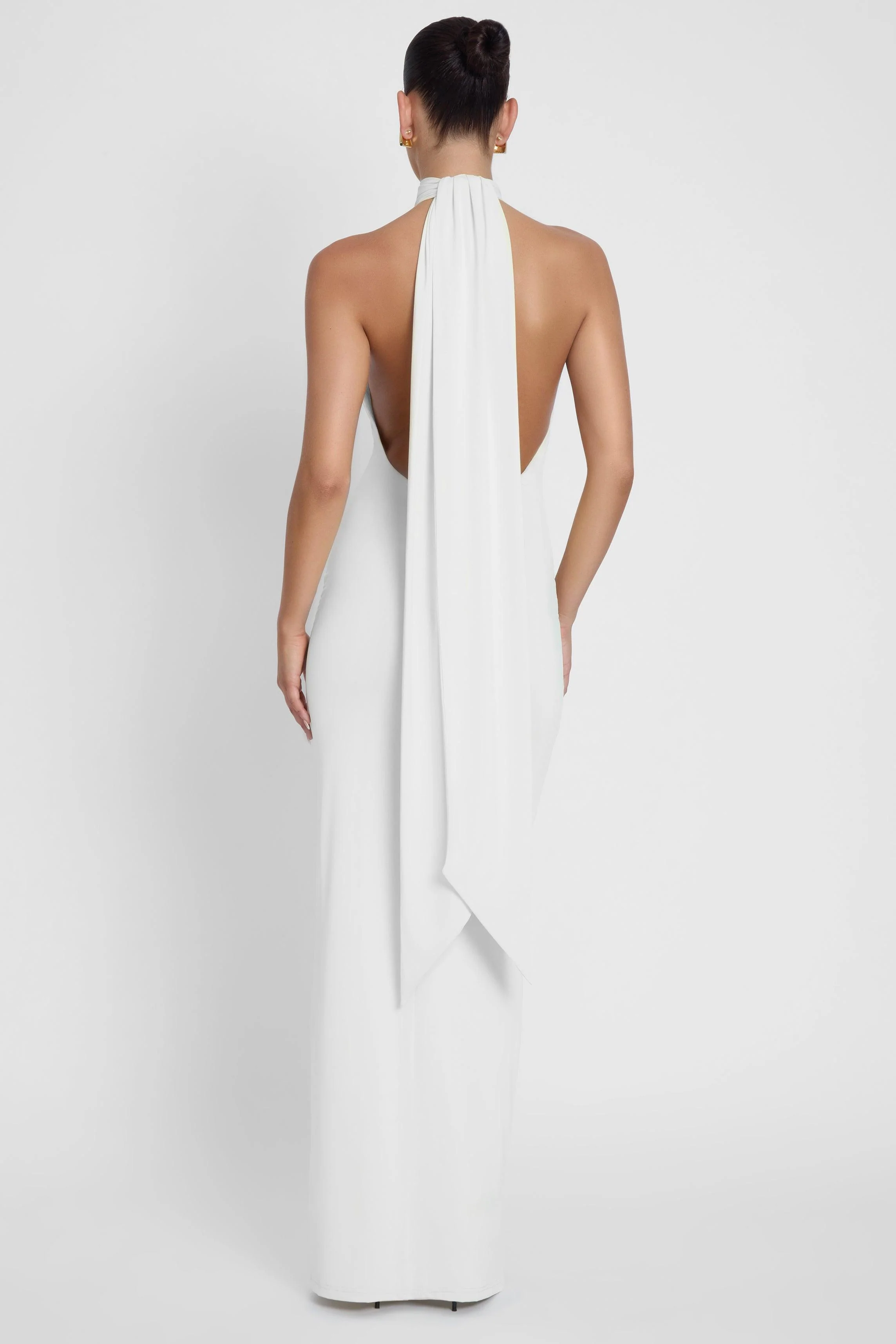 Alaia Drape Maxi Dress - White - Image 6