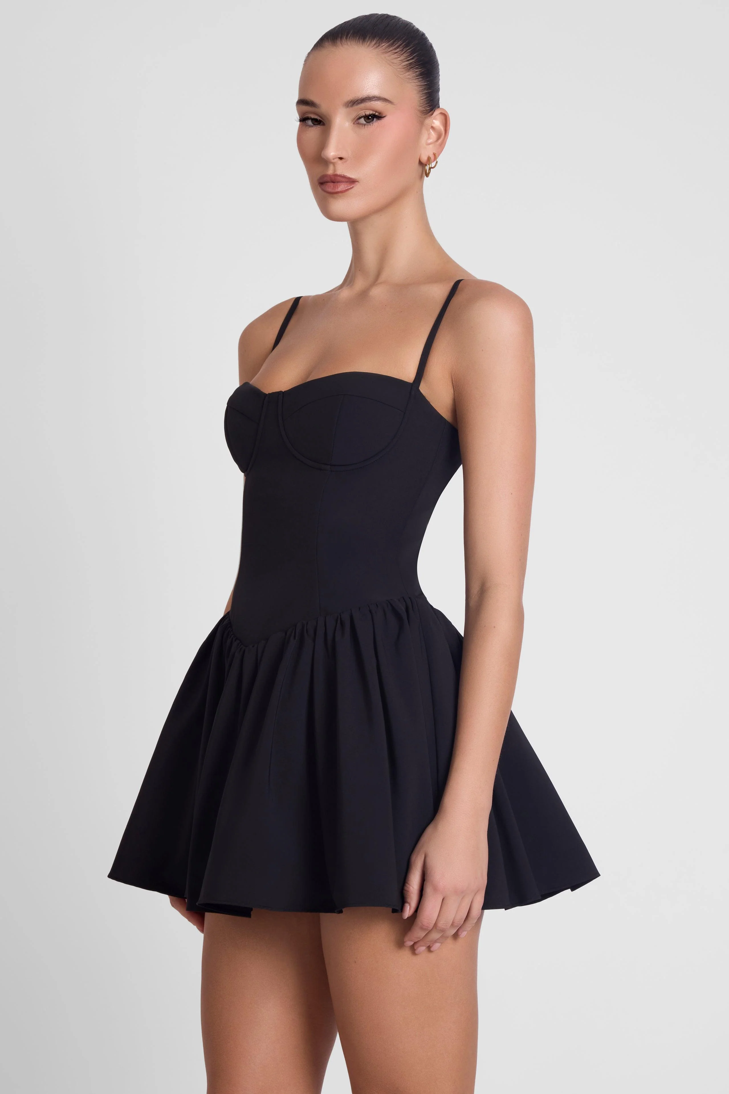 Bellini Bustier Mini Dress - Black - Image 5