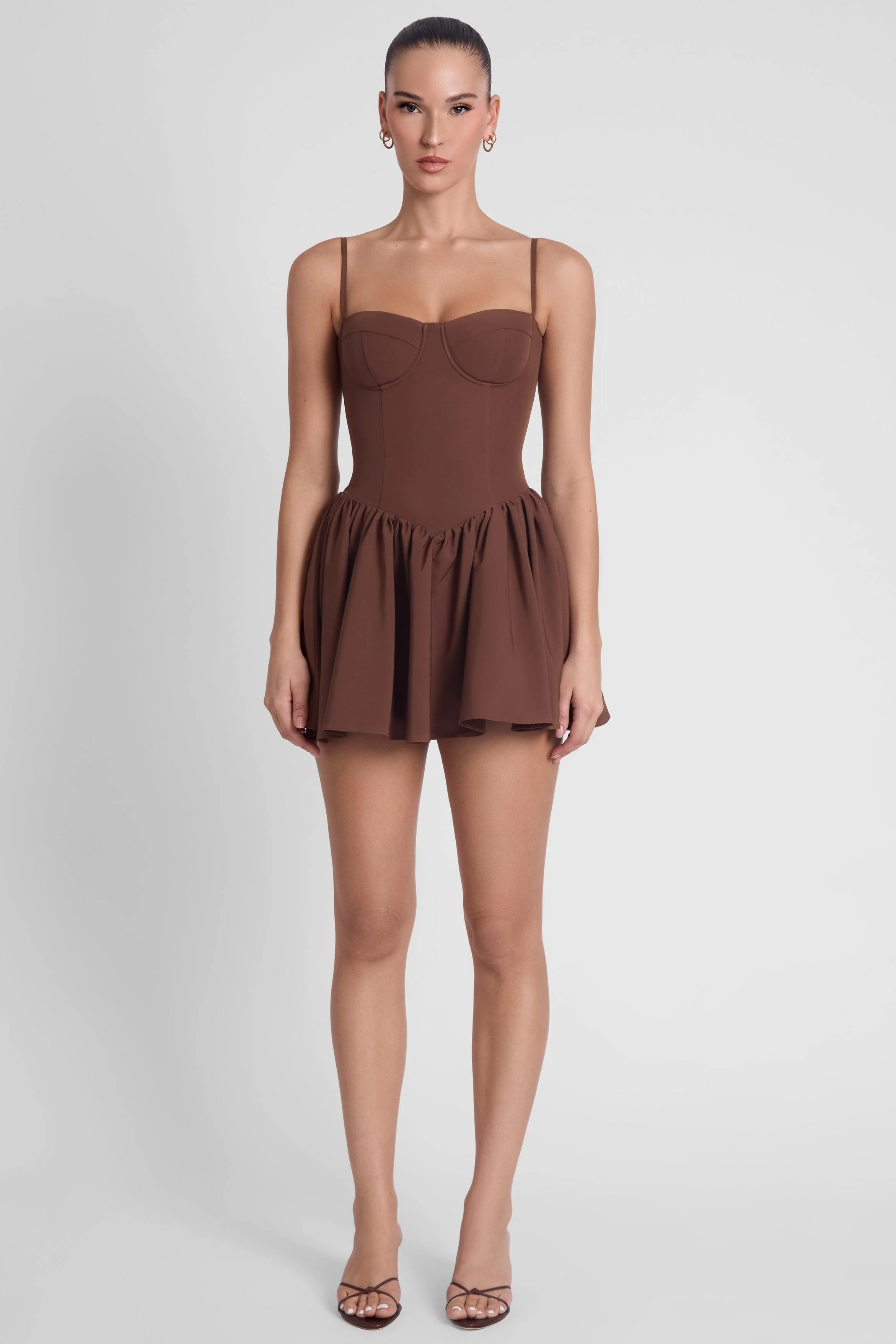 Bellini Bustier Mini Dress - Brown - Image 5