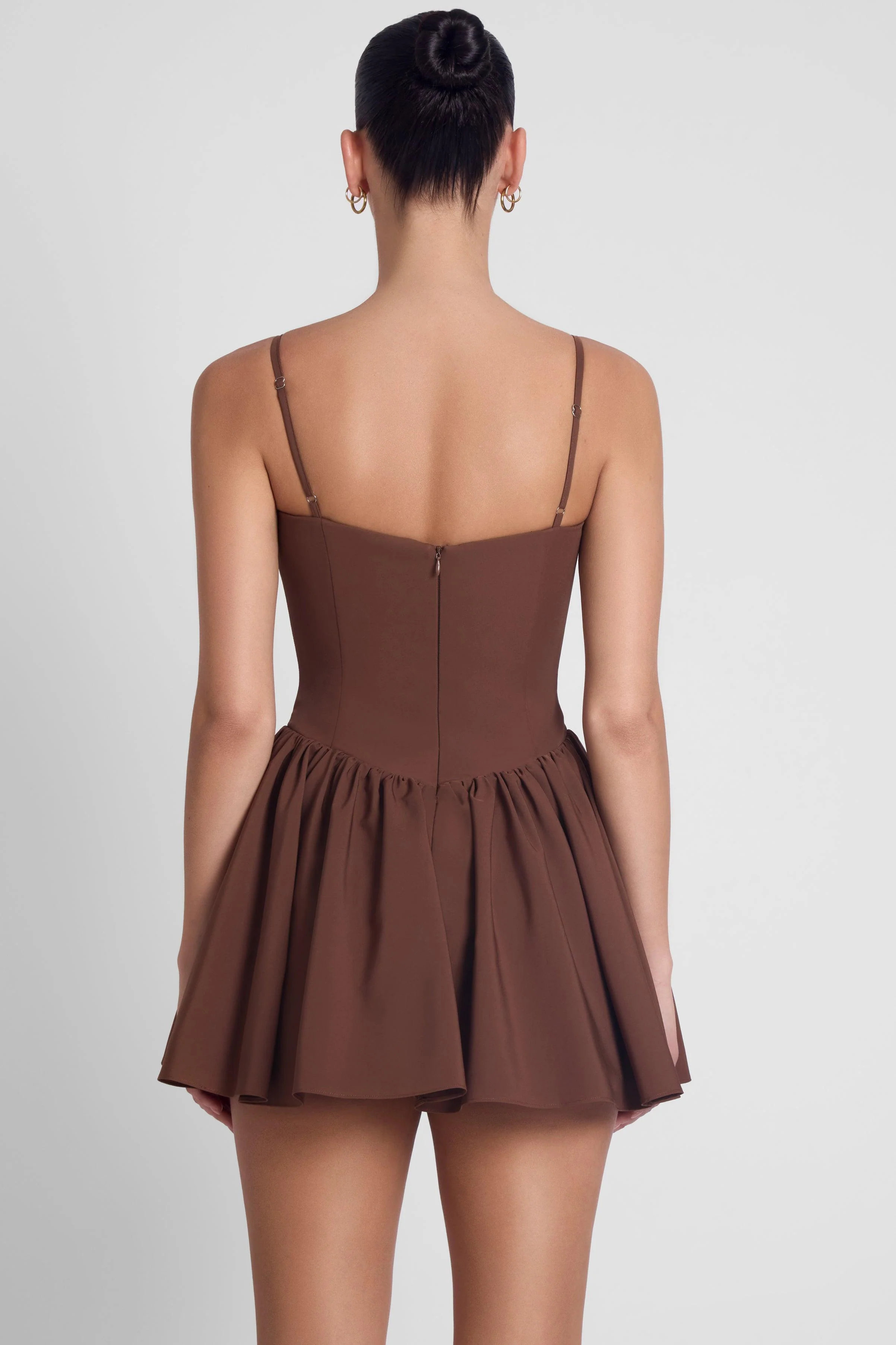 Bellini Bustier Mini Dress - Brown - Image 8