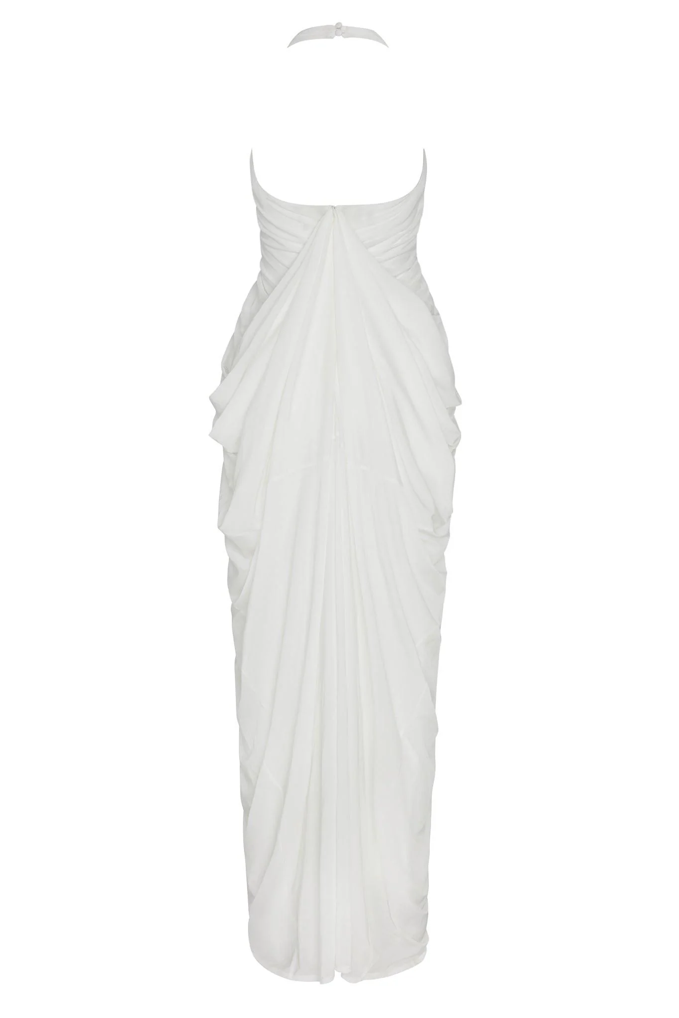 Cascade Drape Gown - White - Image 15