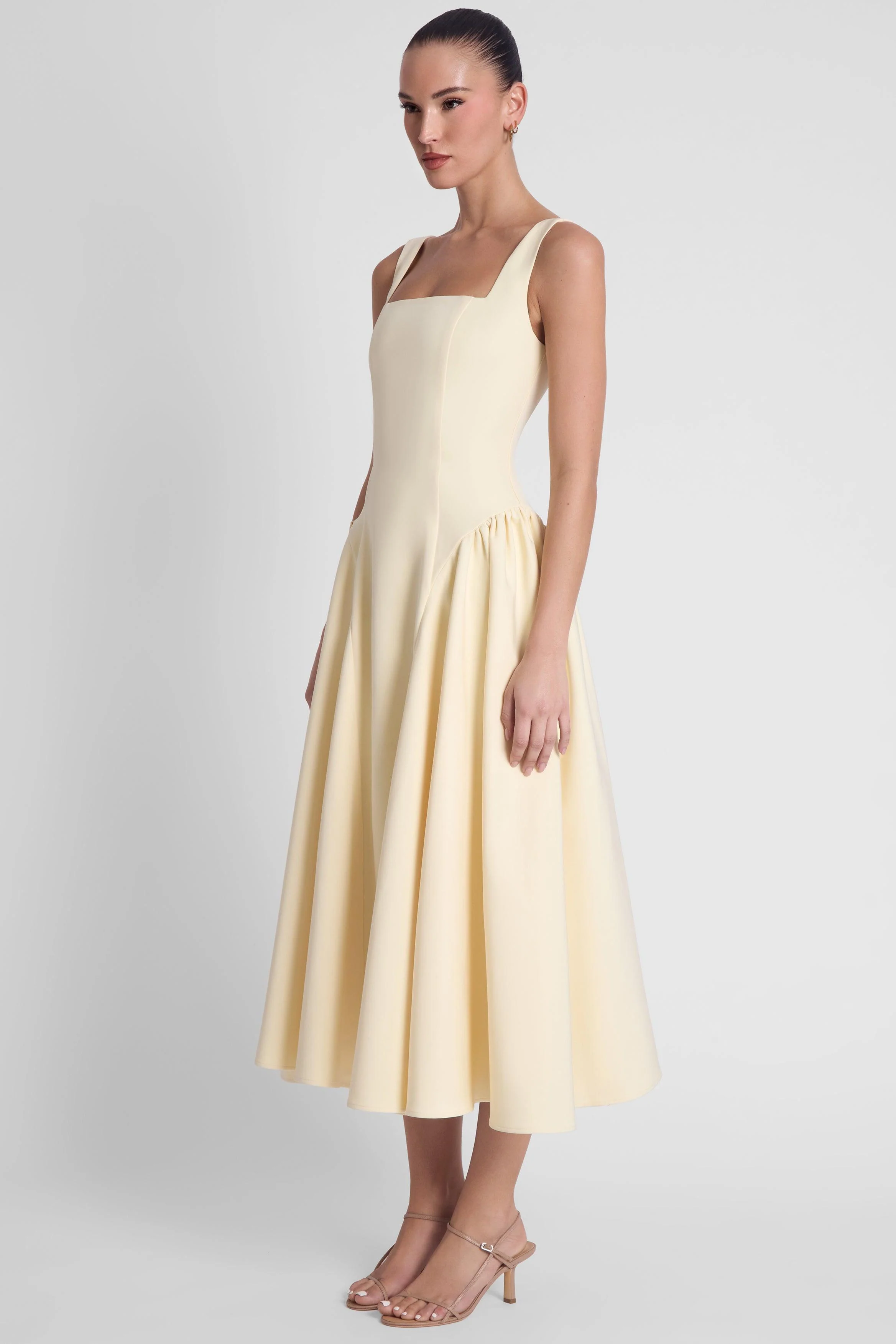 Chloe Corset Midi Dress - Yellow - Image 5