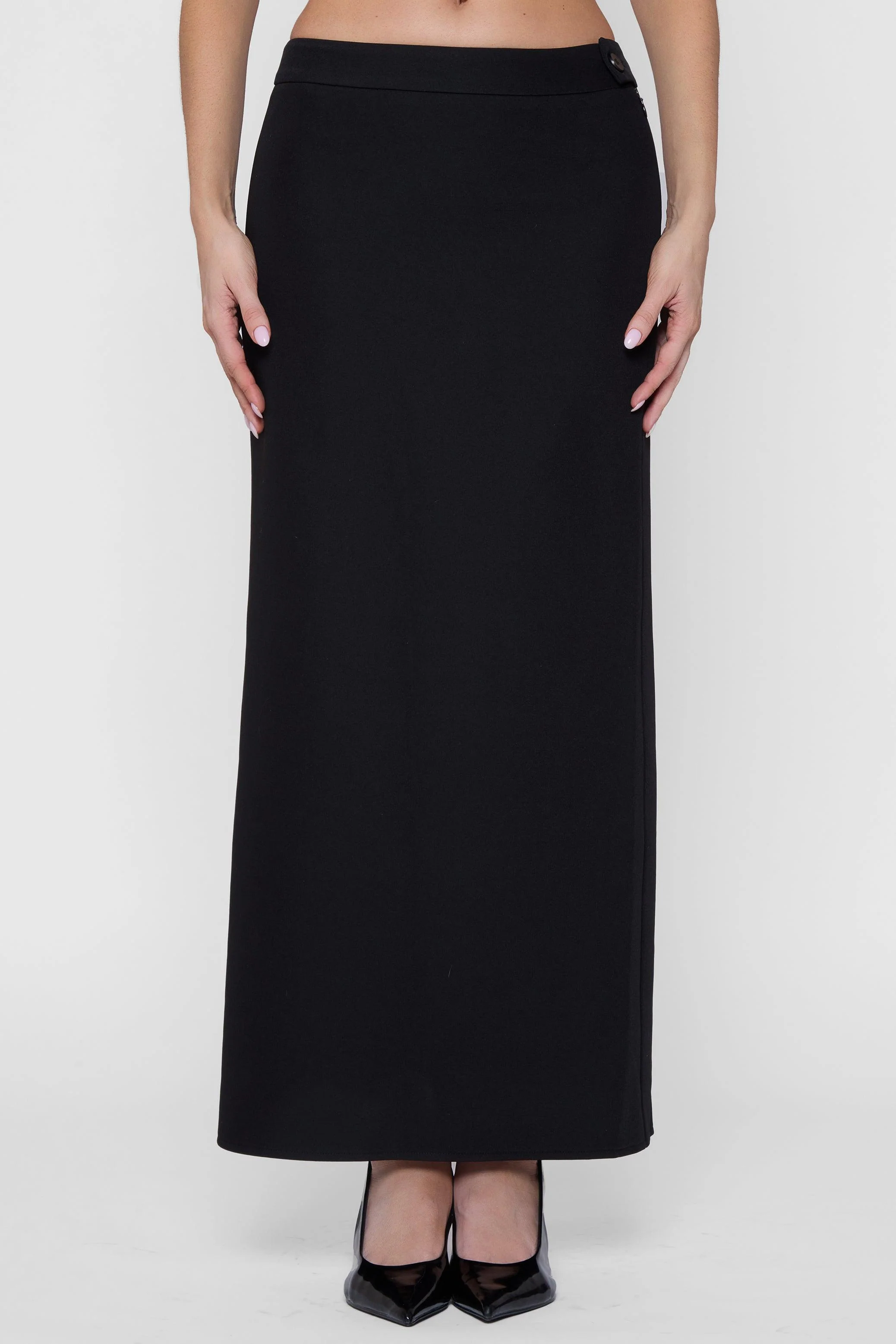 Classic Column Maxi Skirt - Black - Image 4