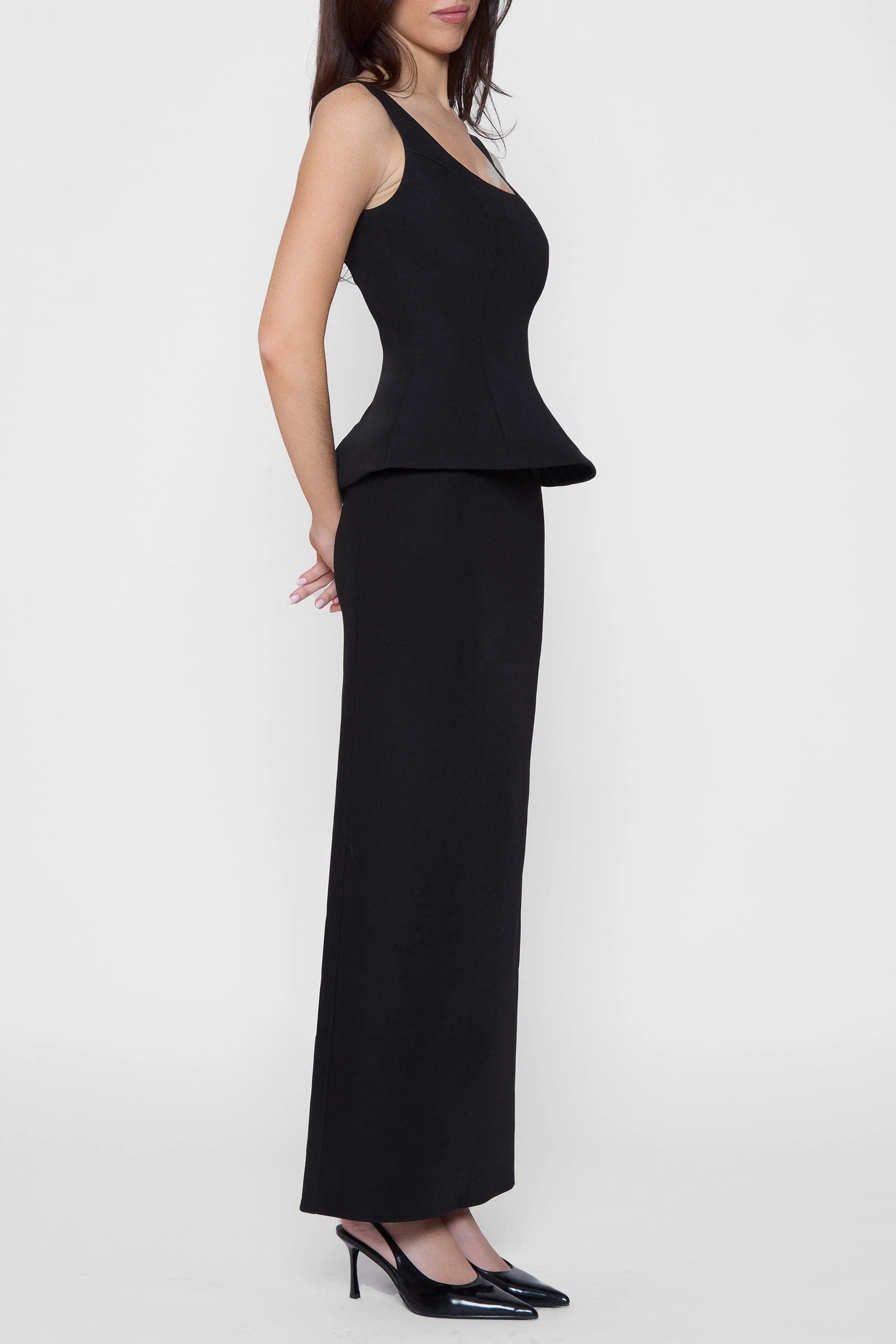 Classic Column Maxi Skirt - Black - Image 5