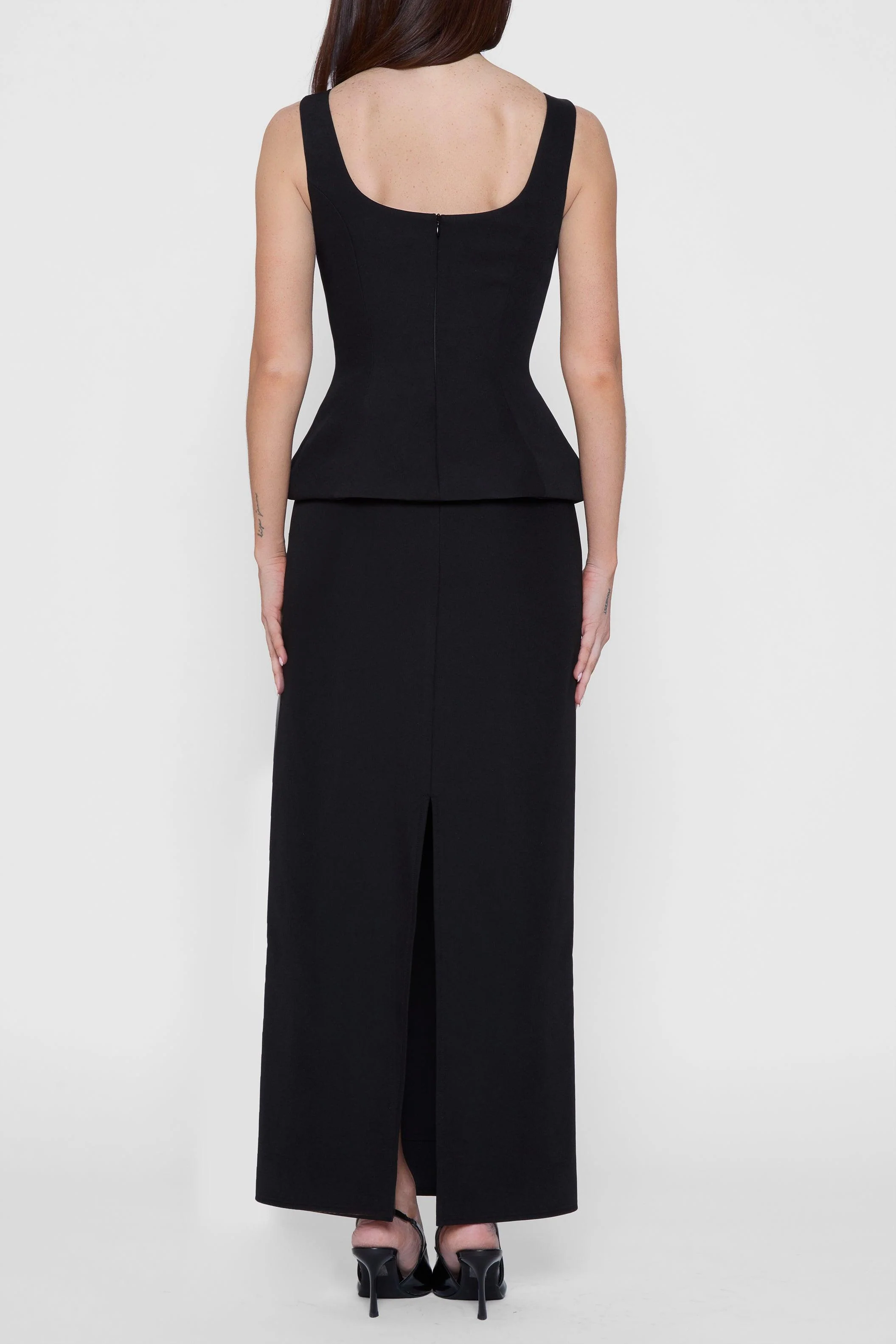 Classic Column Maxi Skirt - Black - Image 6