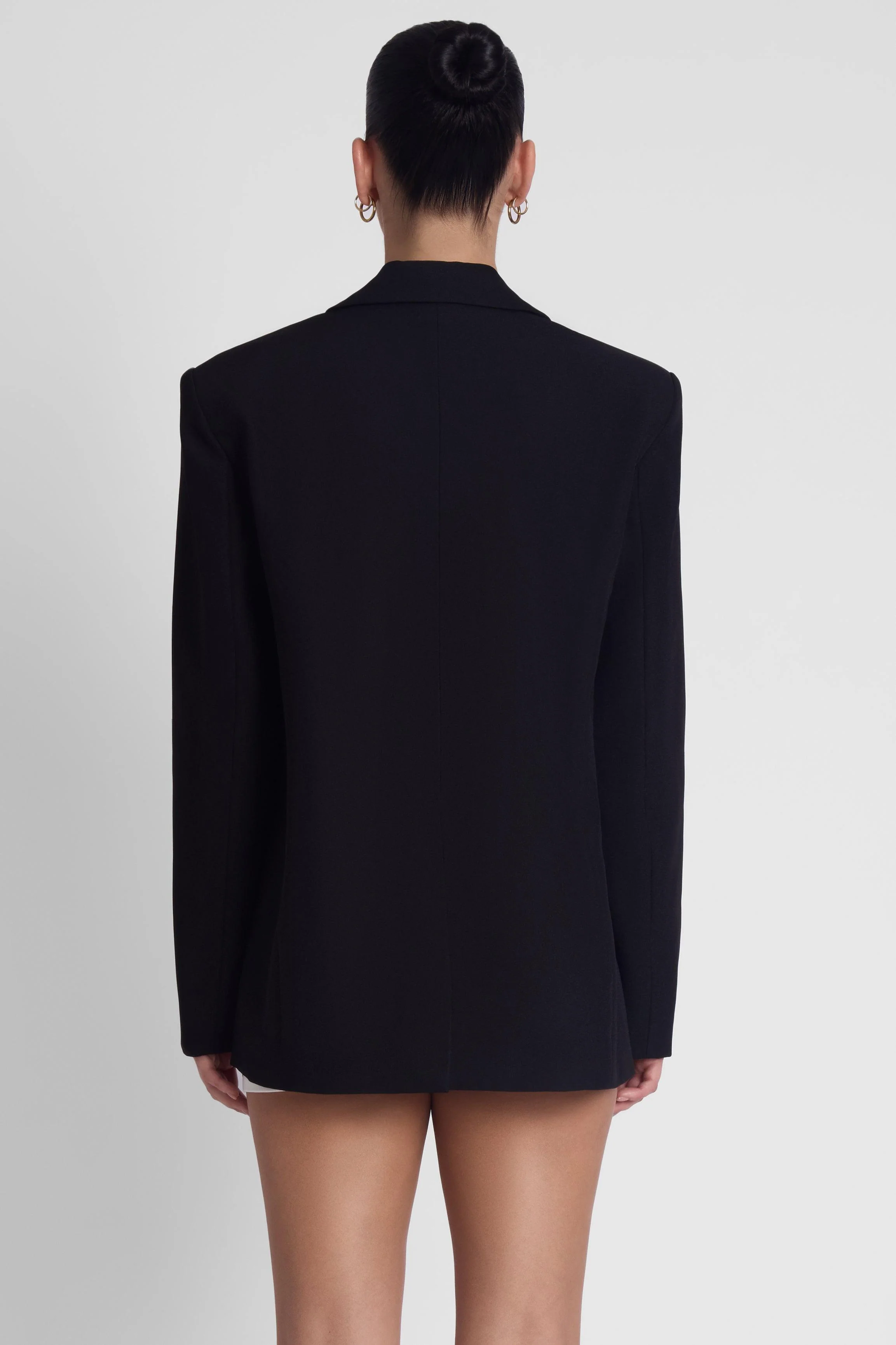 Classic Column Oversized Blazer - Black - Image 5