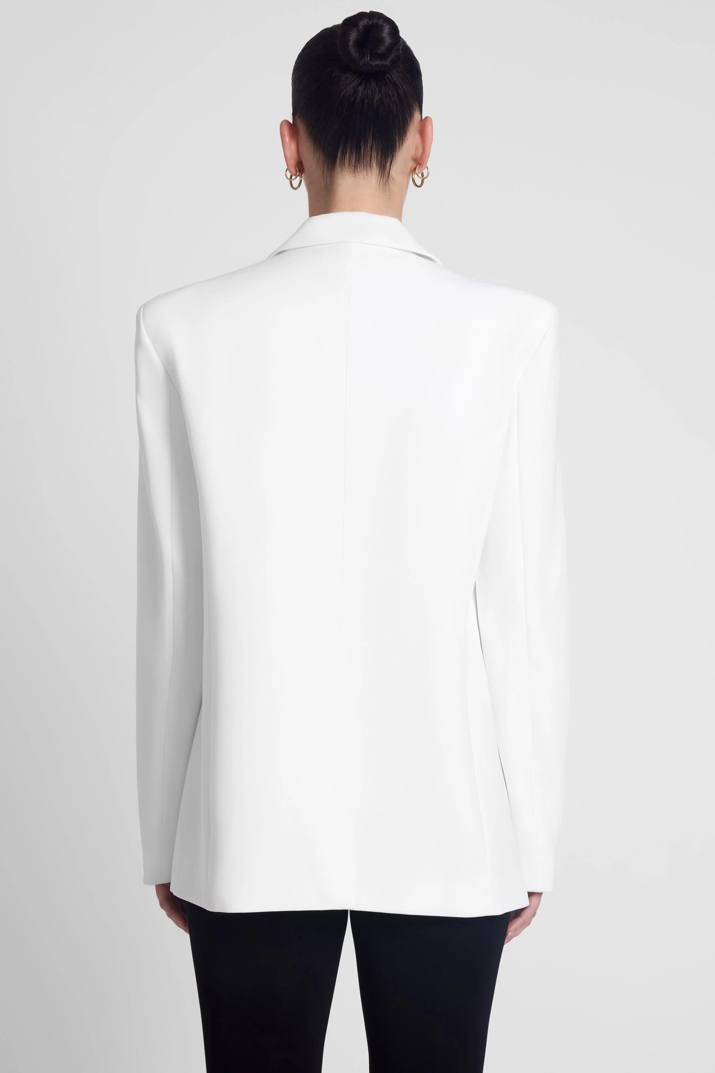 Classic Column Oversized Blazer - White - Image 7