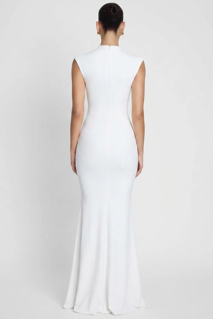 Como Cap Sleeve Maxi Dress - White - Image 3