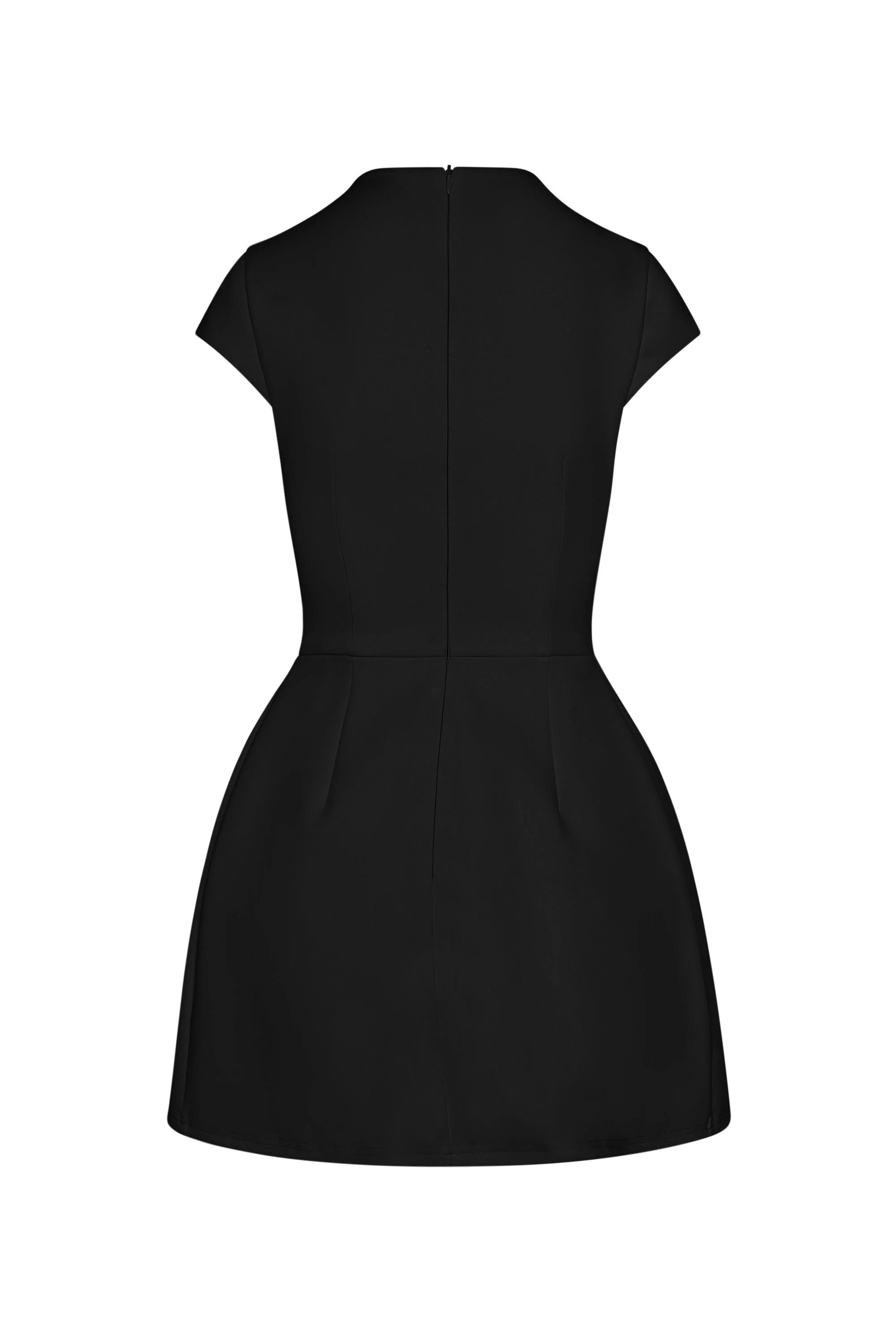 Cote Cap Sleeve Pocket Mini Dress - Black - Image 8