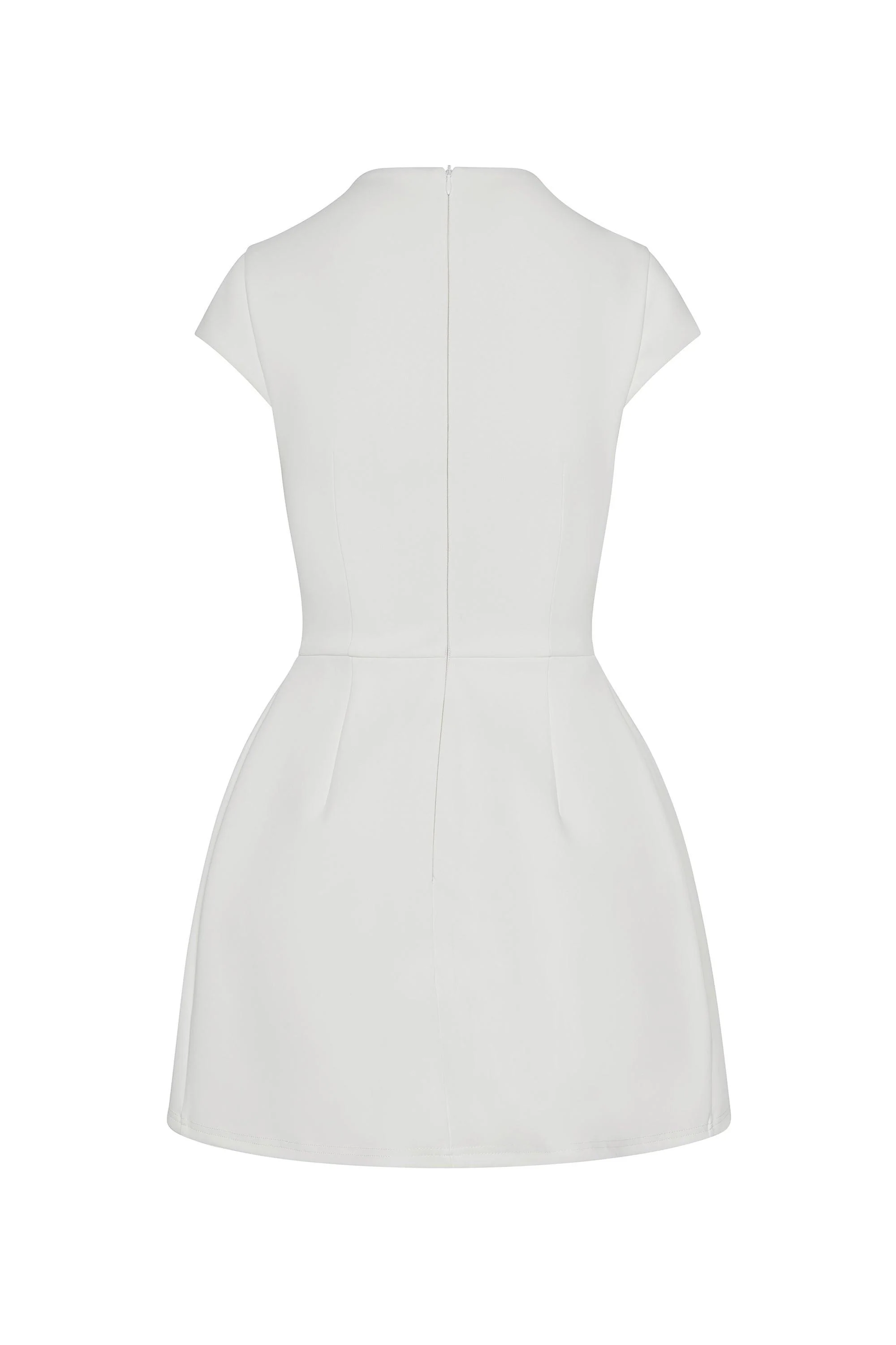 Cote Cap Sleeve Pocket Mini Dress - White - Image 7