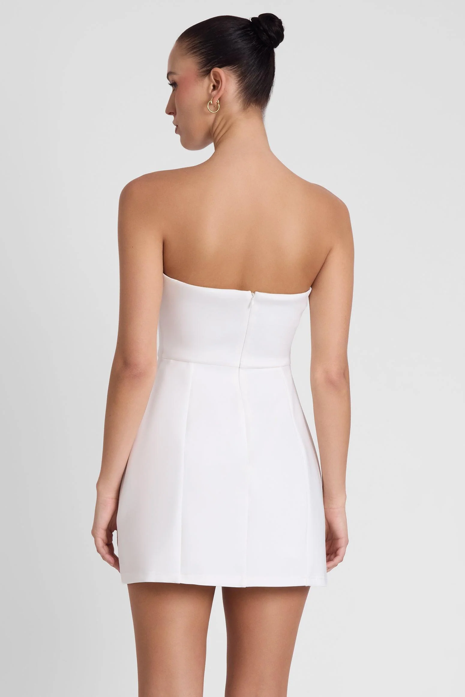 Eres Strapless Bustier Mini Dress - White - Image 3
