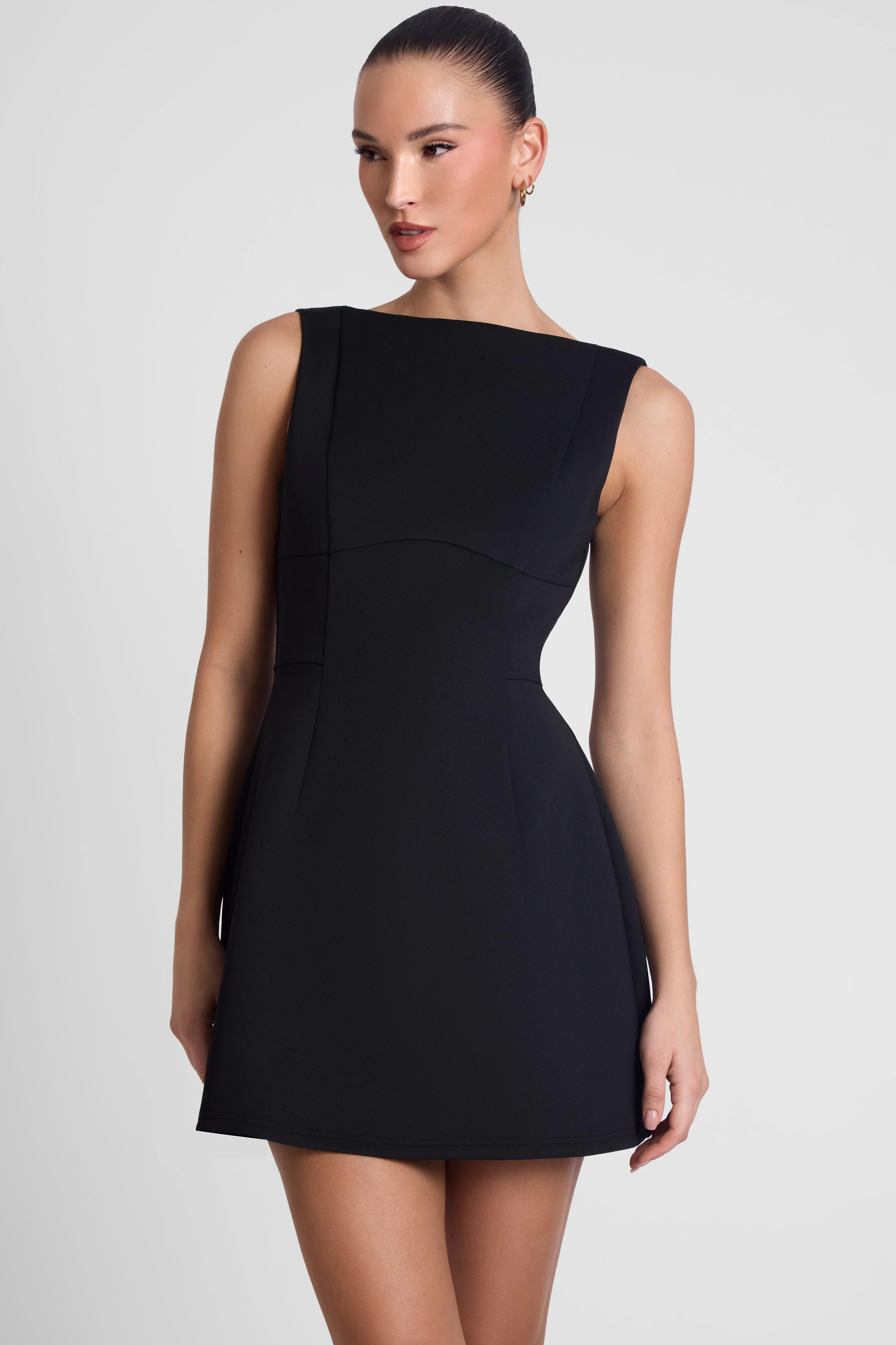 Estelle Sleeveless Bustier Mini Dress - Black - Image 3