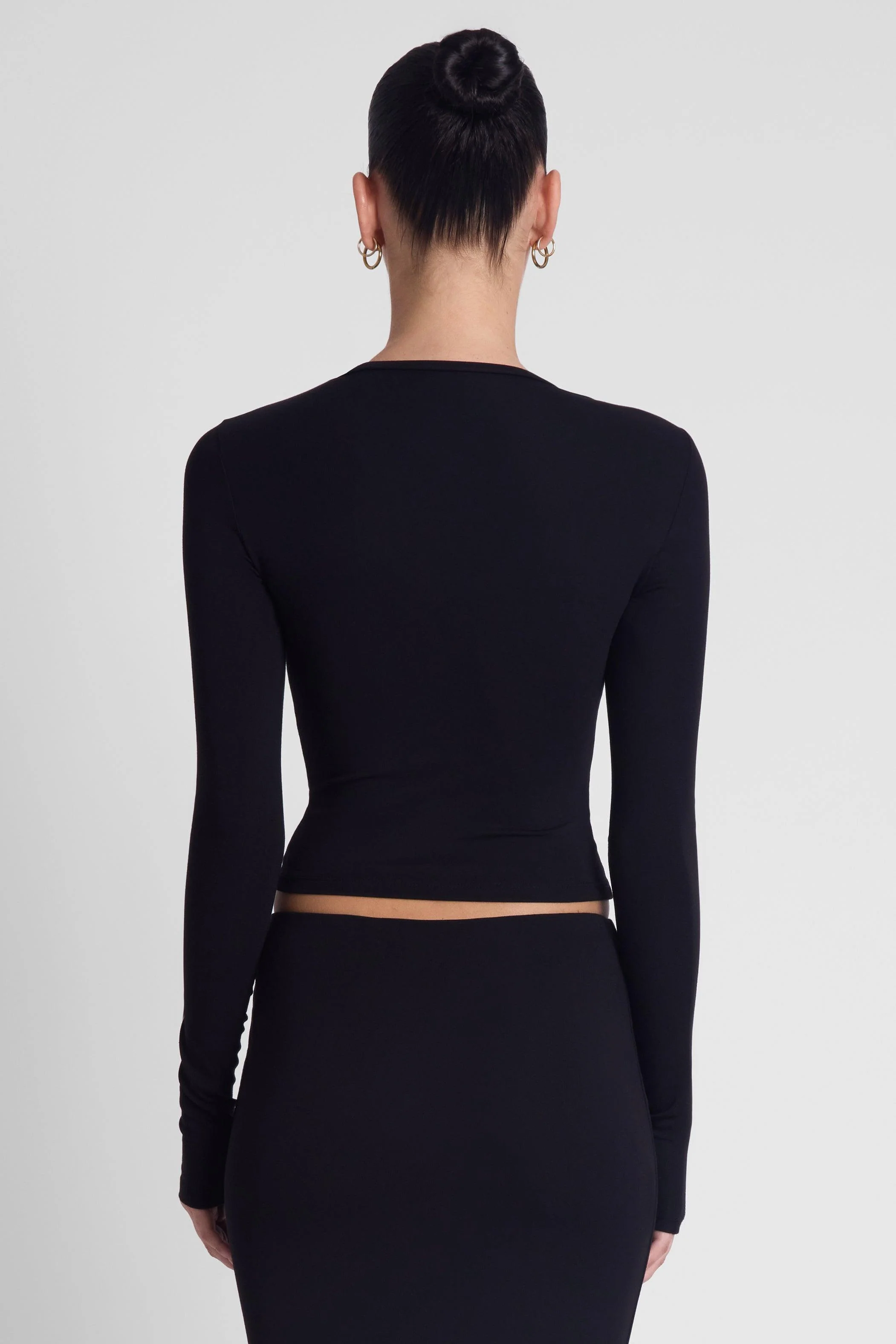 Everyday Jersey Long Sleeve Top - Black - Image 5