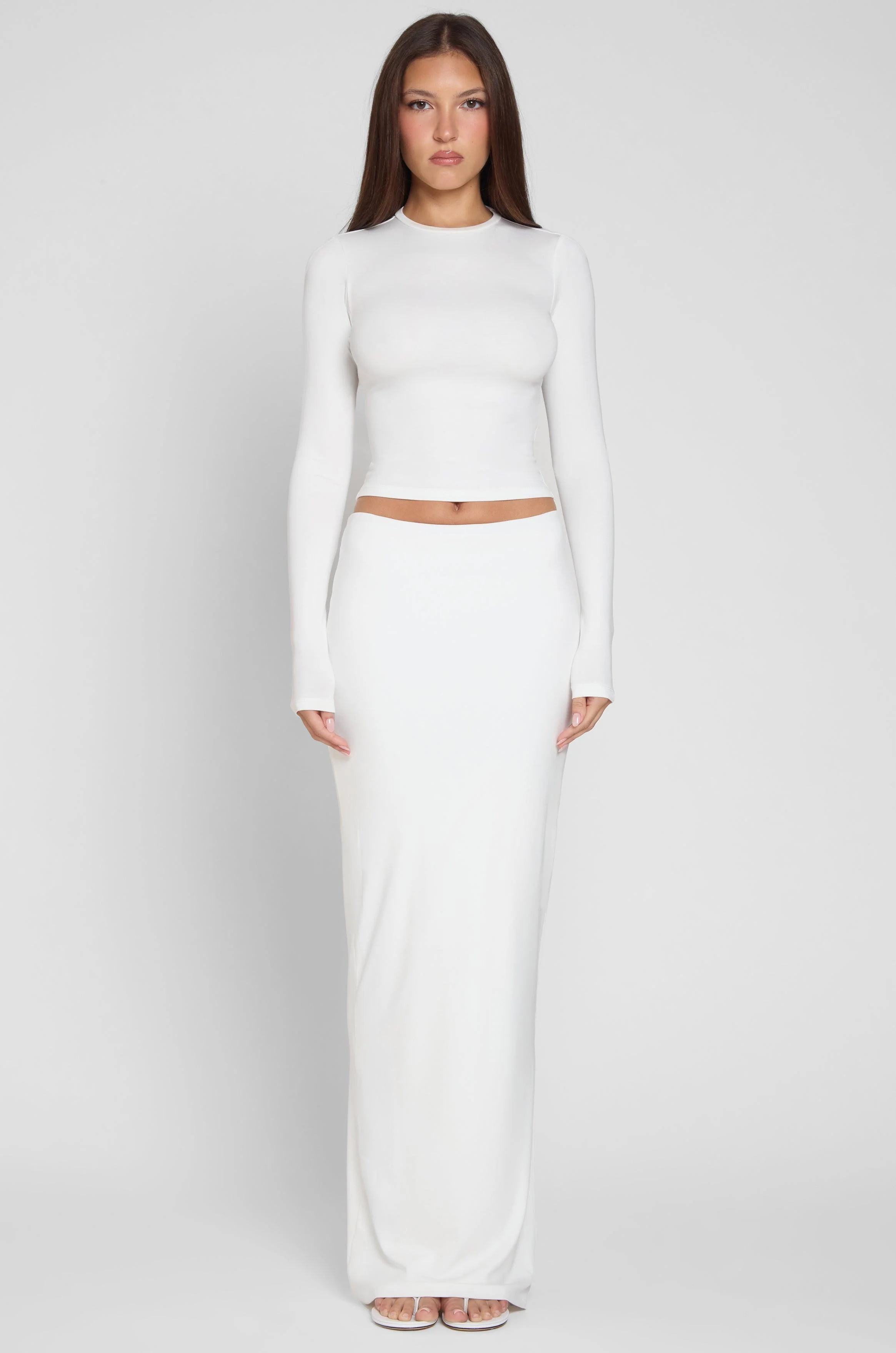 Everyday Jersey Long Sleeve Top - White - Image 11