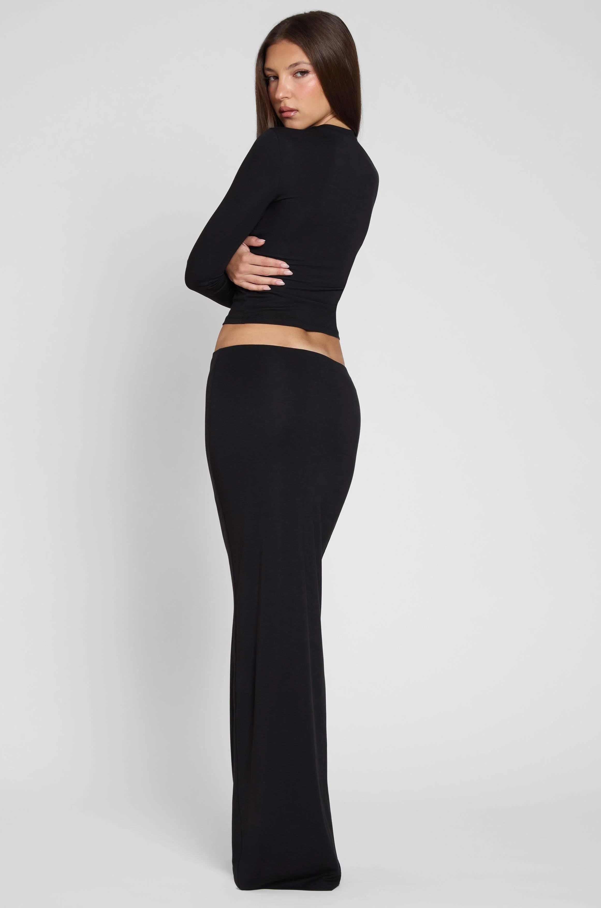 Everyday Jersey Maxi Skirt - Black - Image 10