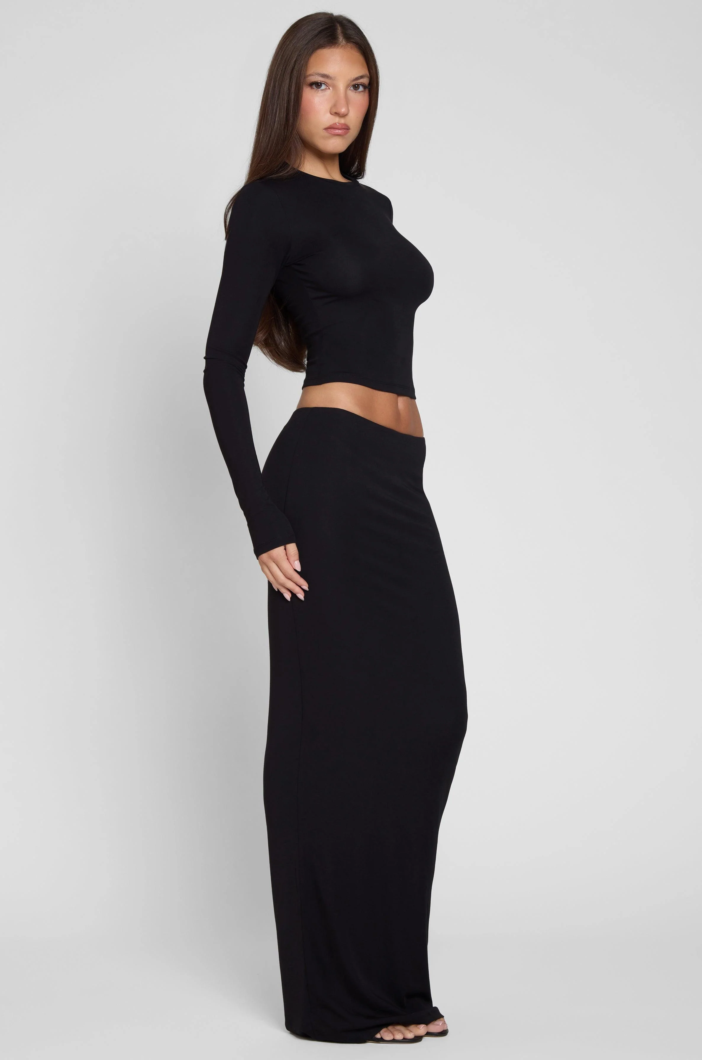 Everyday Jersey Maxi Skirt - Black - Image 6
