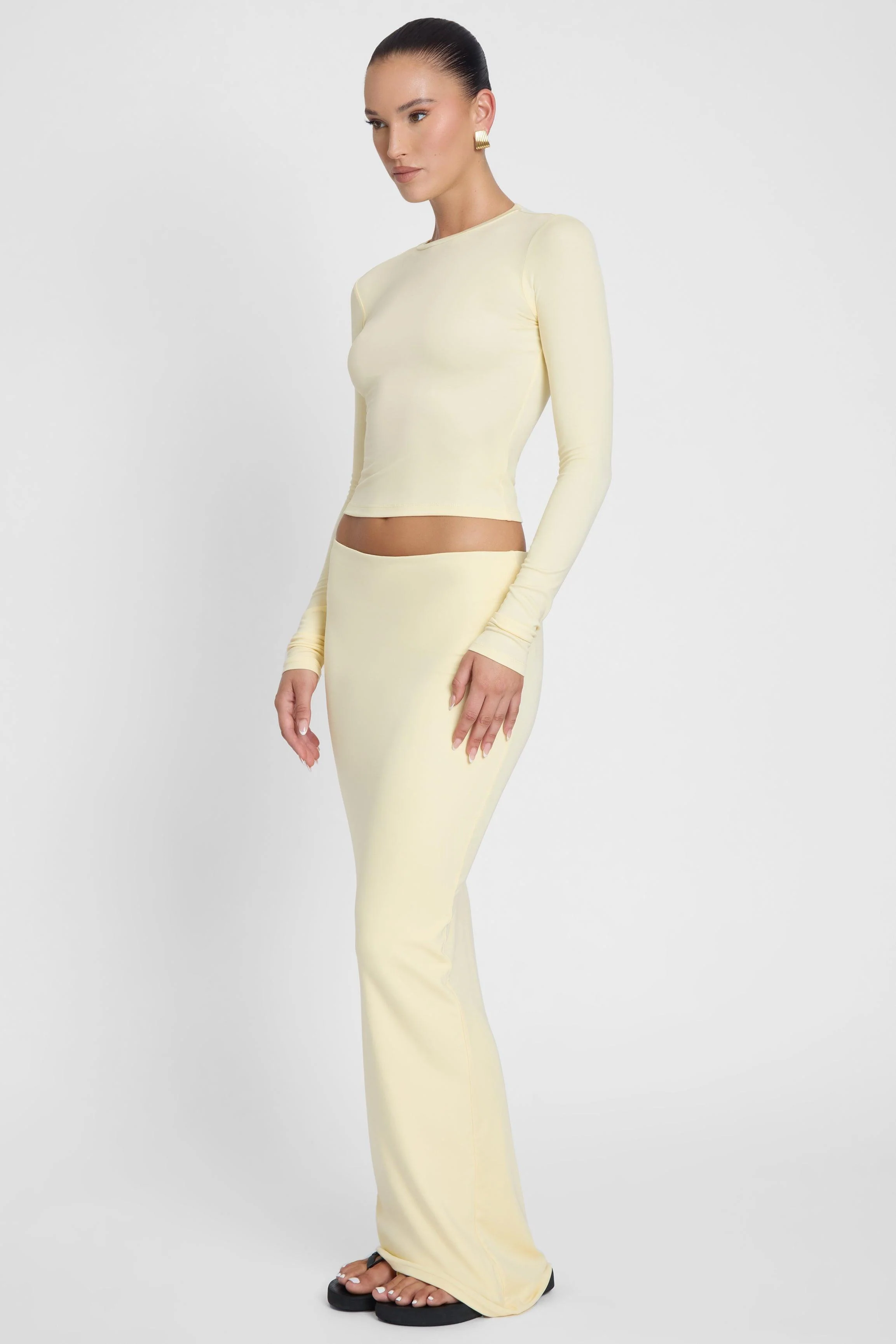 Everyday Jersey Maxi Skirt - Yellow - Image 3