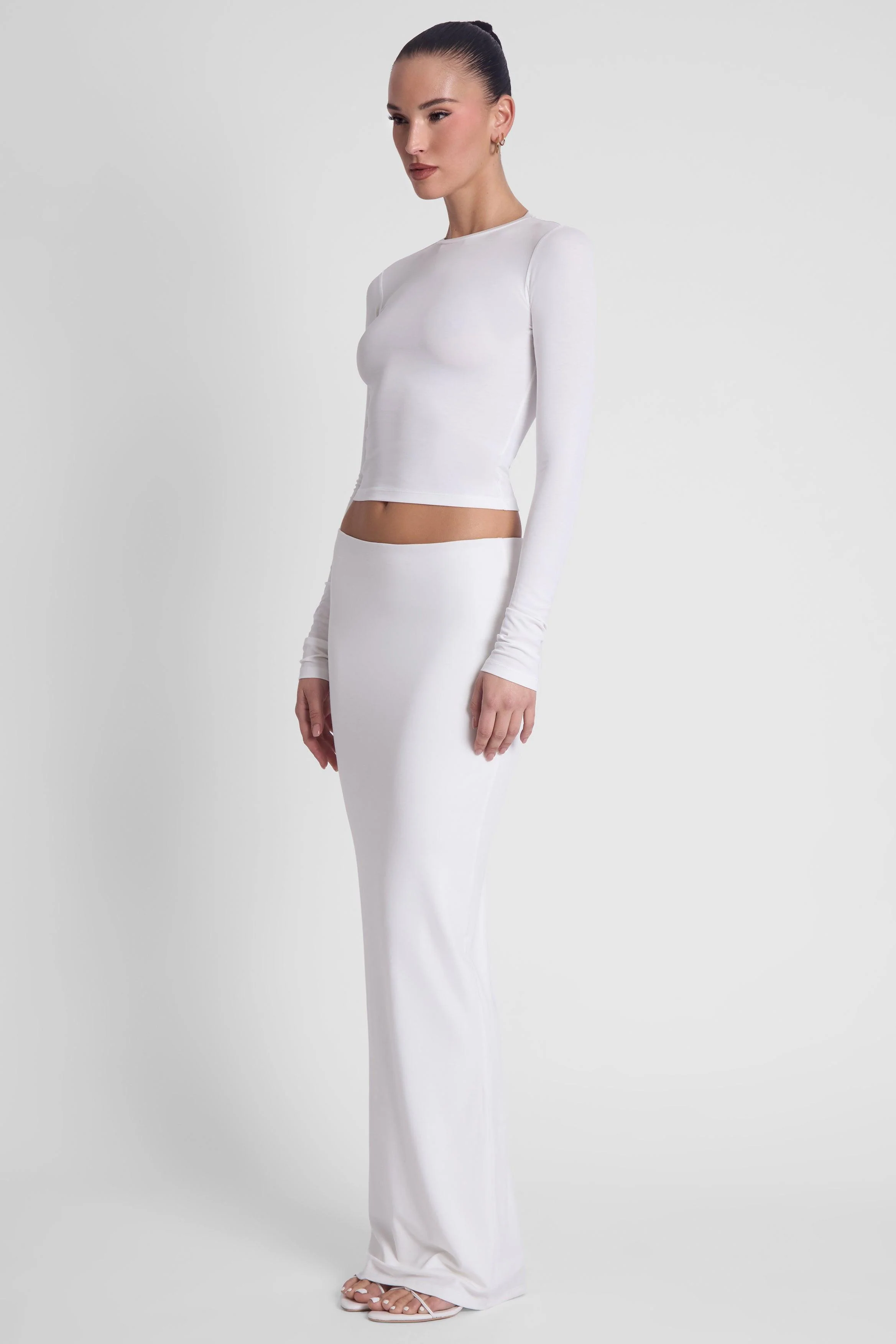 Everyday Jersey Maxi Skirt - White - Image 3