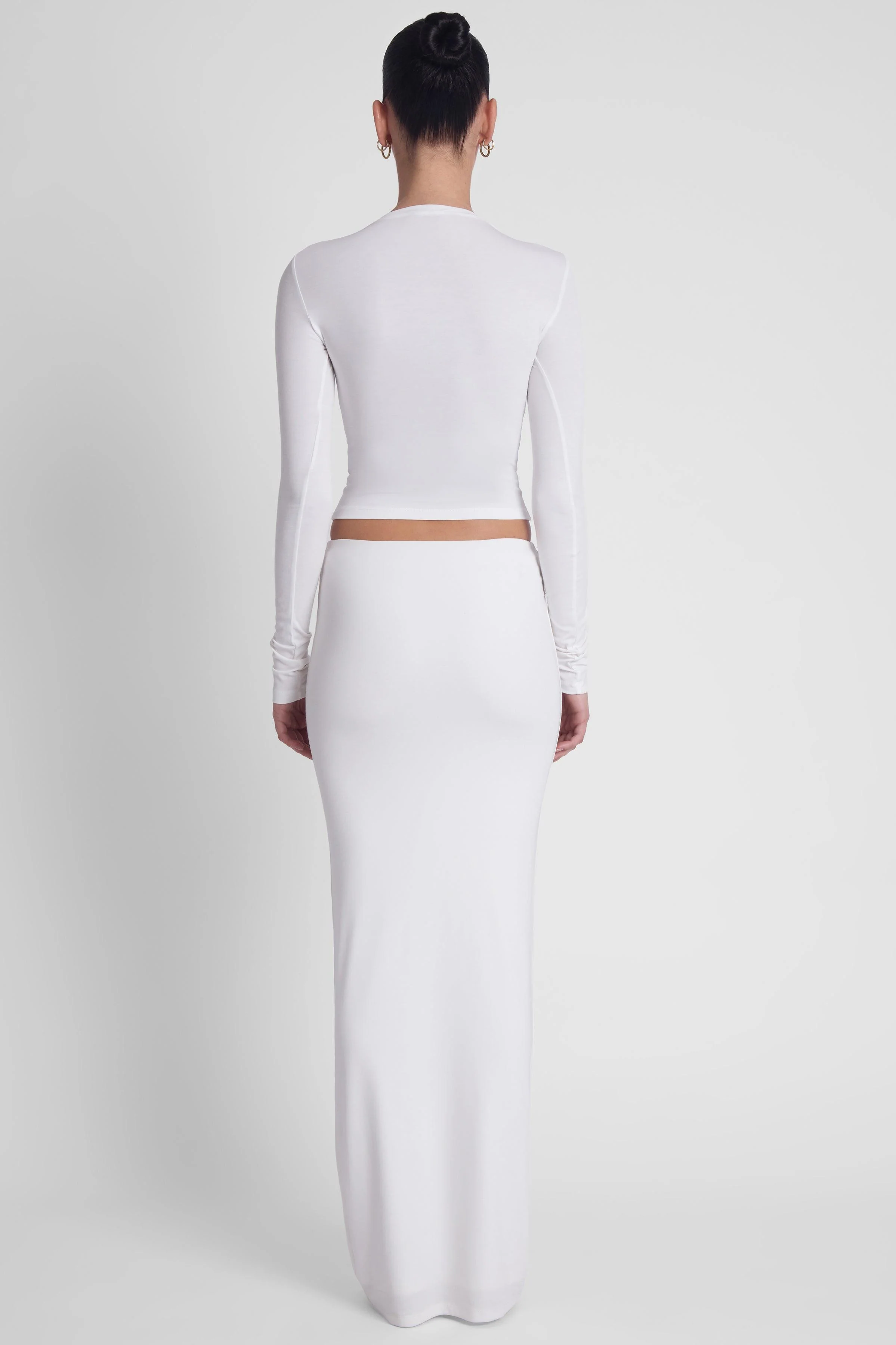 Everyday Jersey Maxi Skirt - White - Image 4