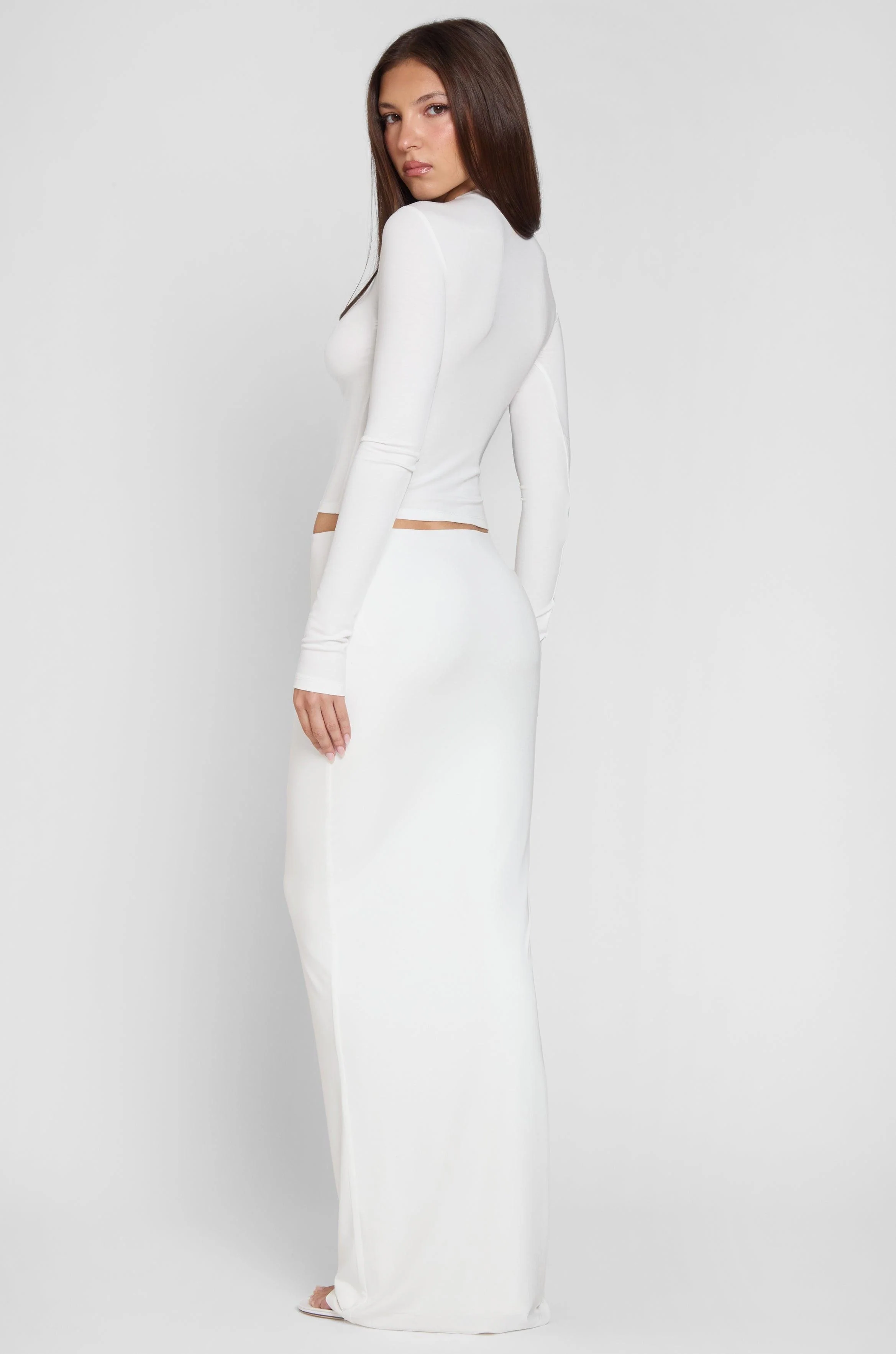 Everyday Jersey Maxi Skirt - White - Image 8