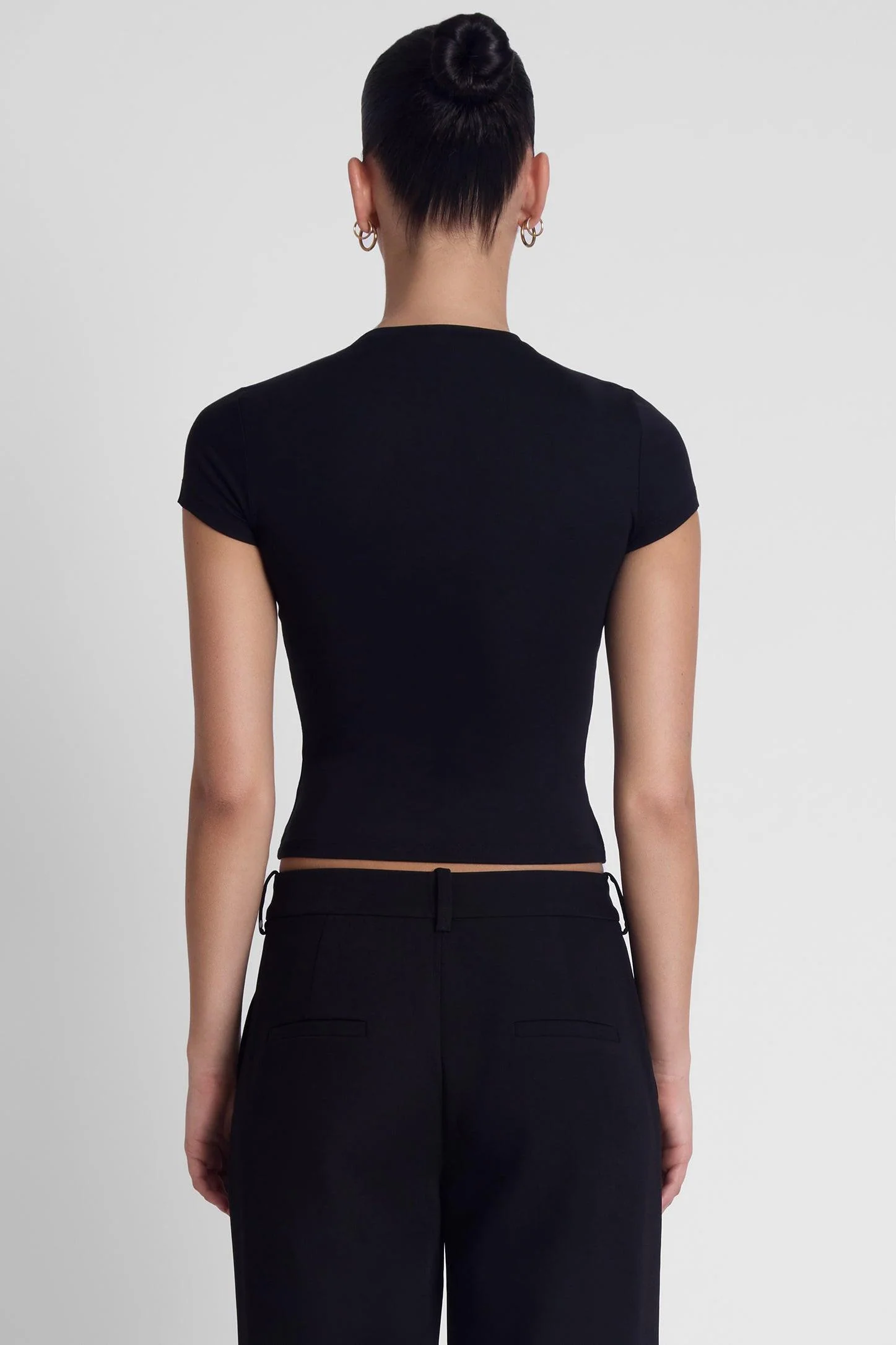 Everyday Jersey Short Sleeve Top - Black - Image 5