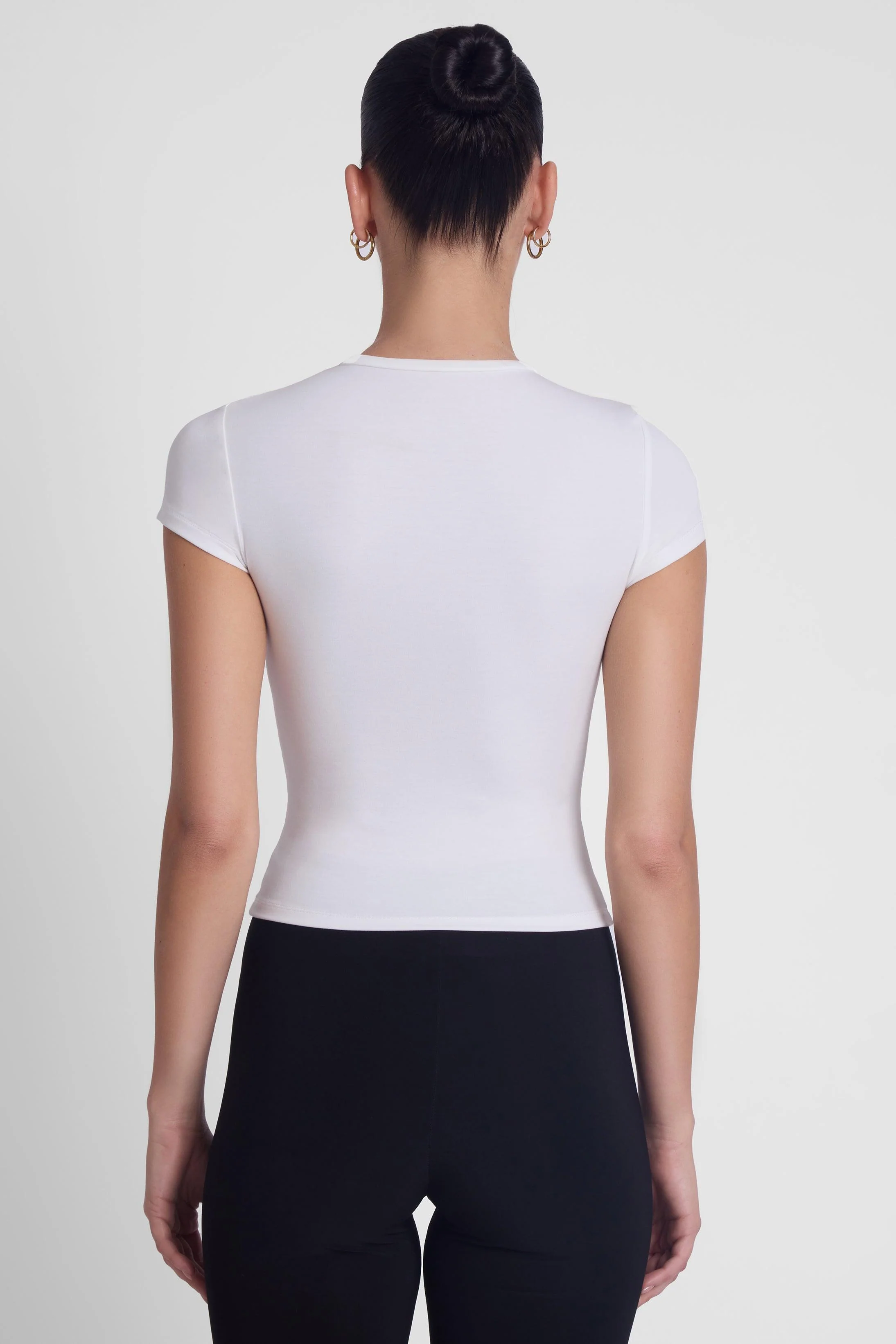 Everyday Jersey Short Sleeve Top - White - Image 3