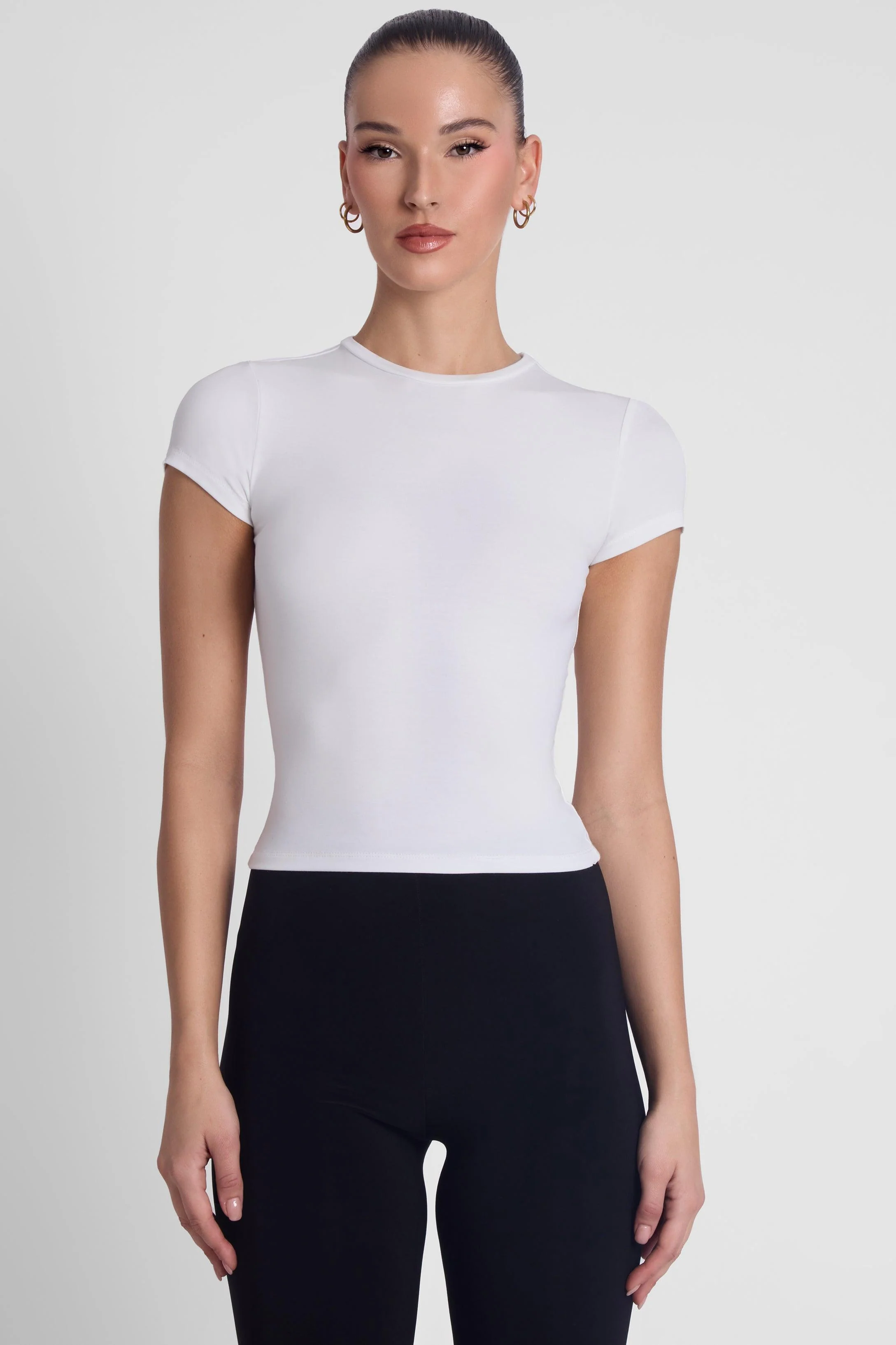 Everyday Jersey Short Sleeve Top - White - Image 6