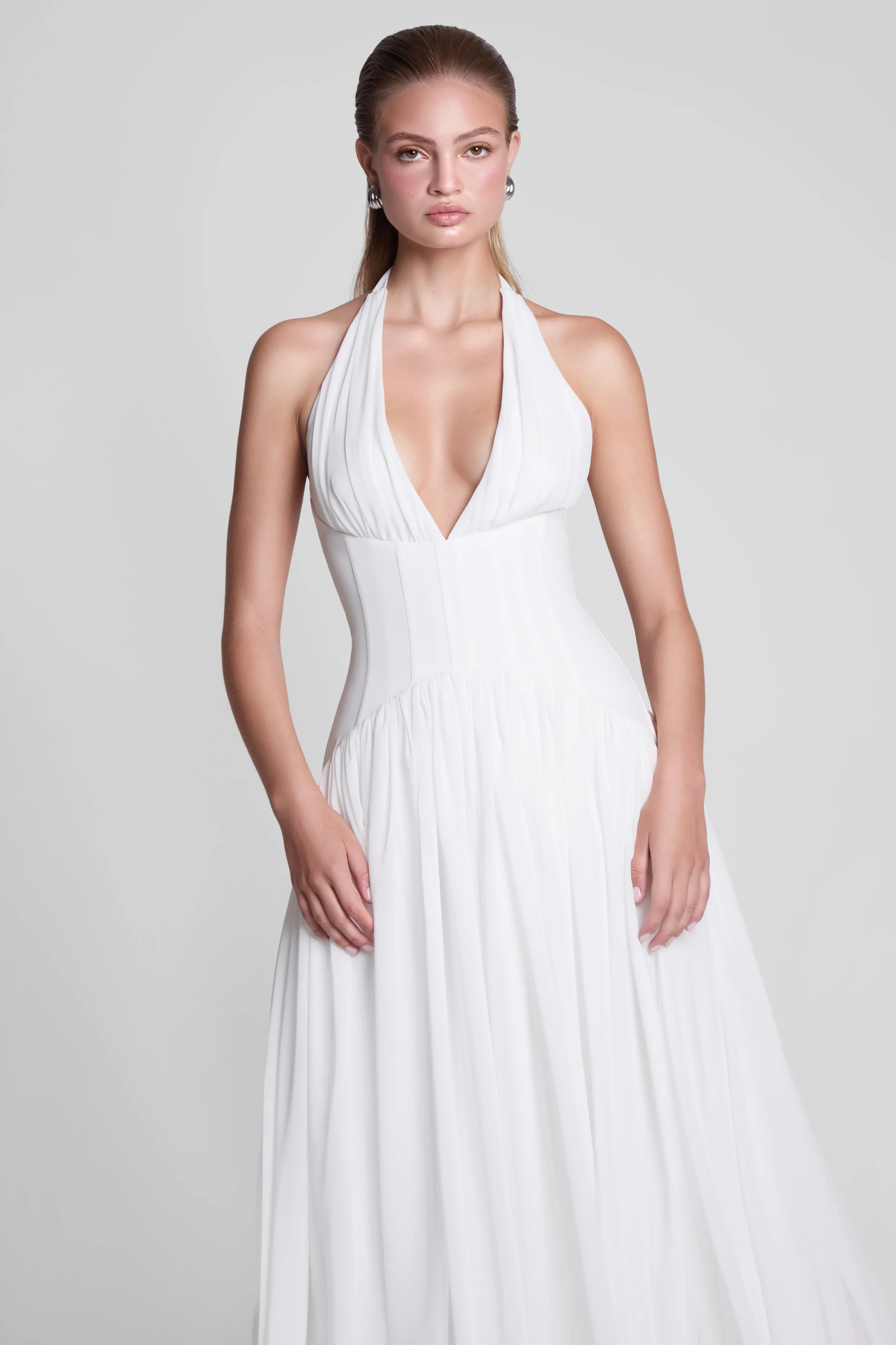 Harlowe Corset Maxi Dress - White - Image 3