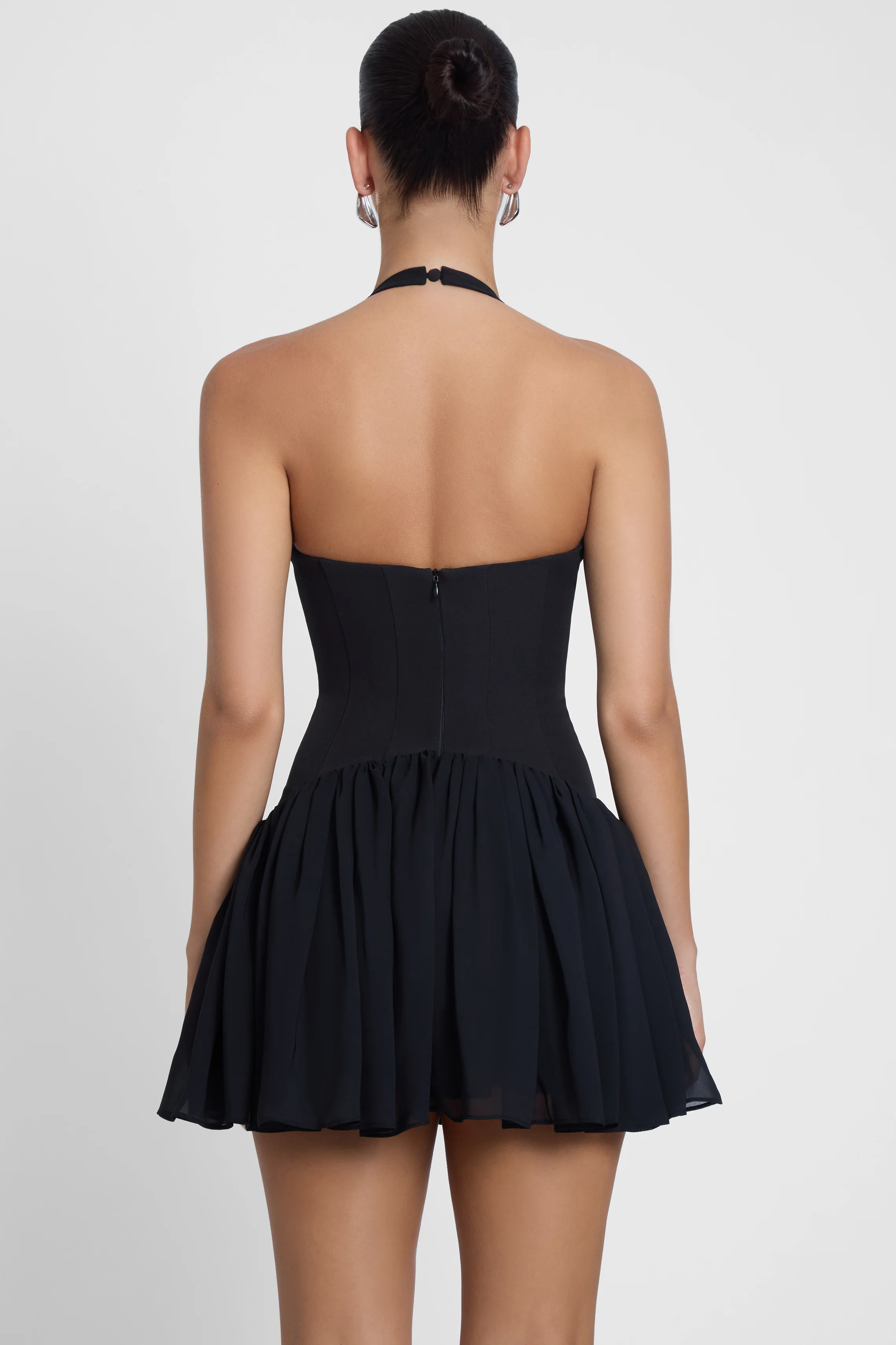 Harper Corset Mini Dress - Black - Image 7