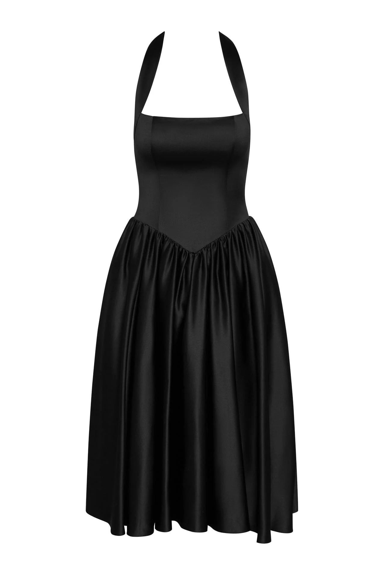 Hart Halter Corset Midi Dress - Black - Image 12