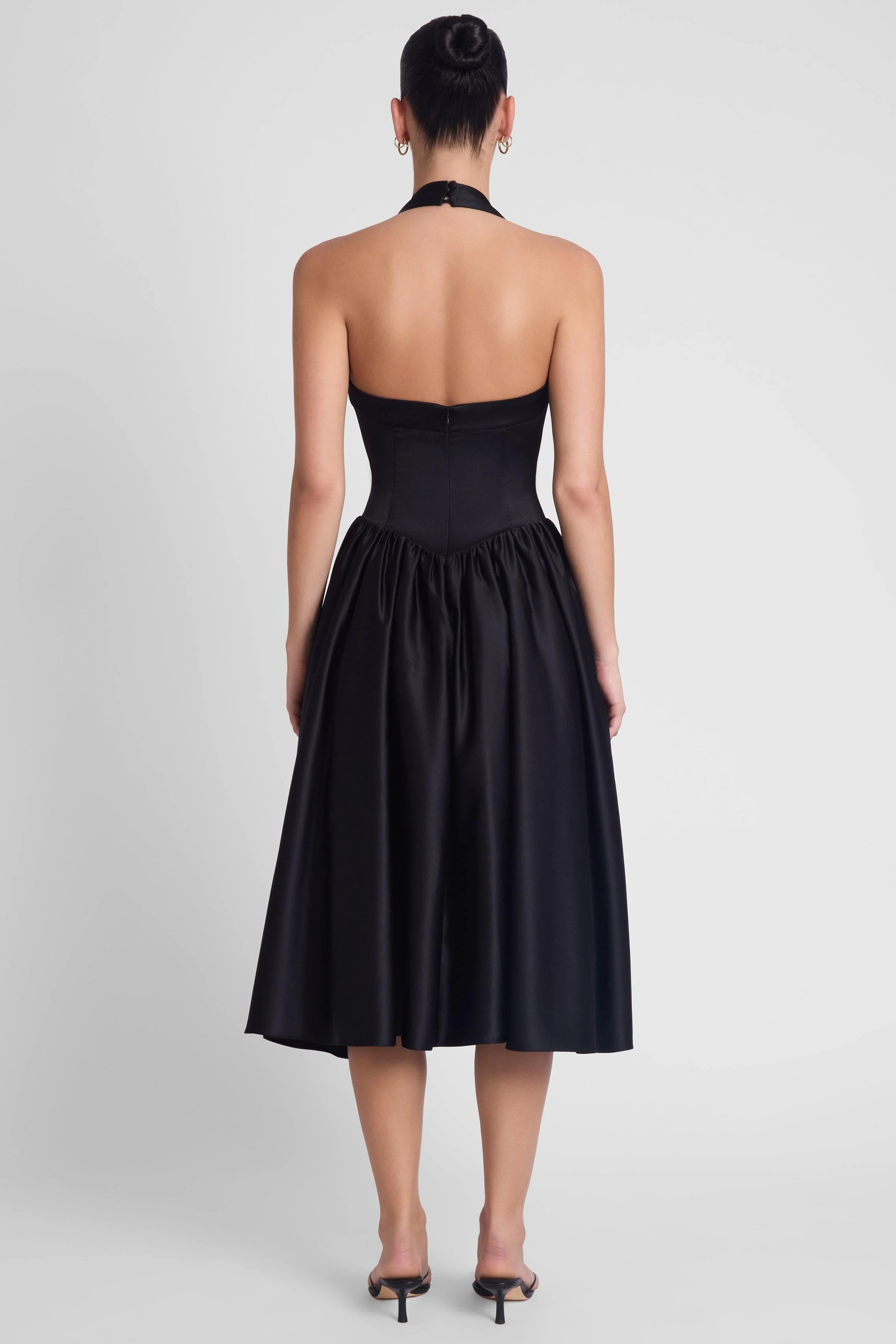 Hart Halter Corset Midi Dress - Black - Image 5