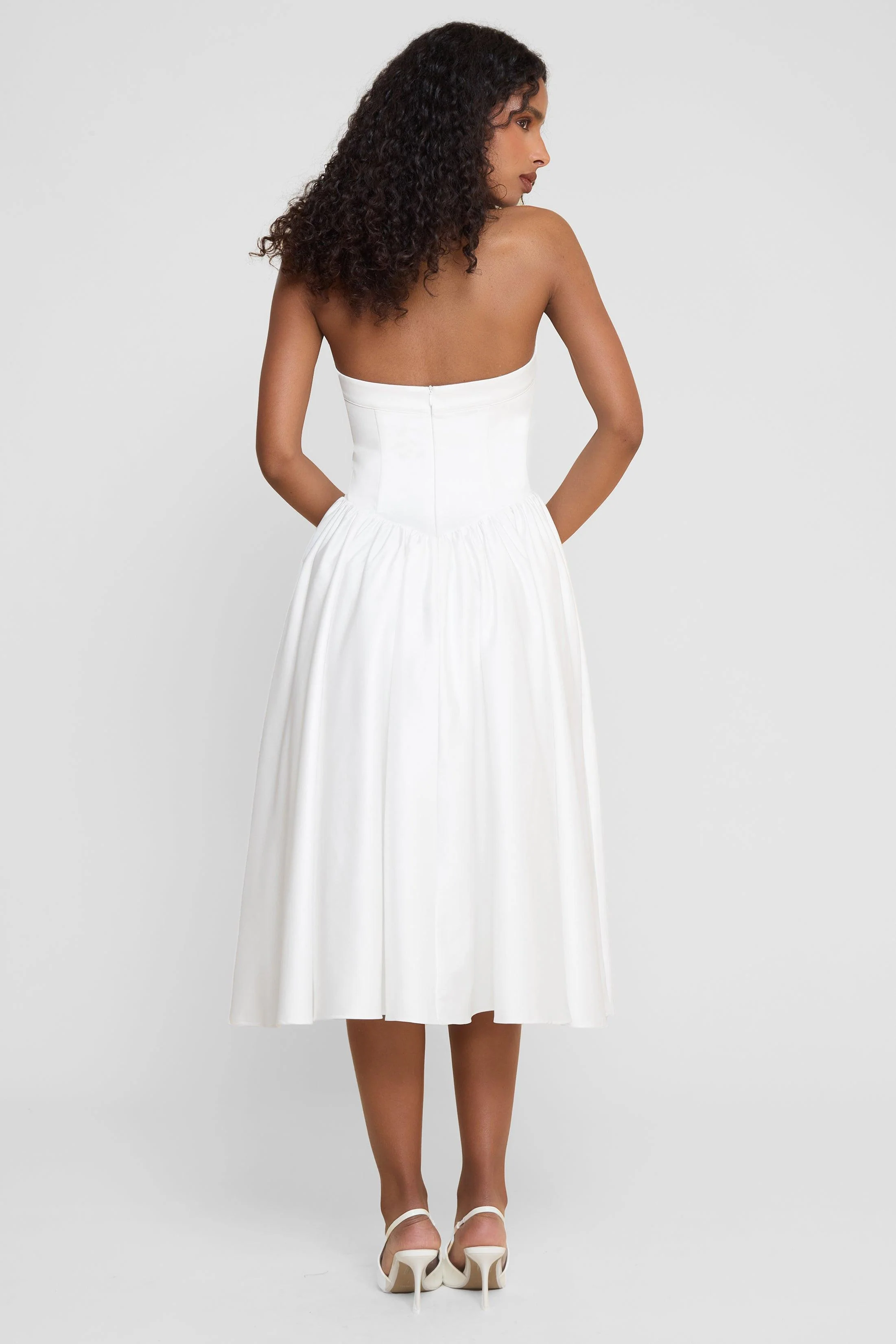 Hart Halter Corset Midi Dress - White - Image 10