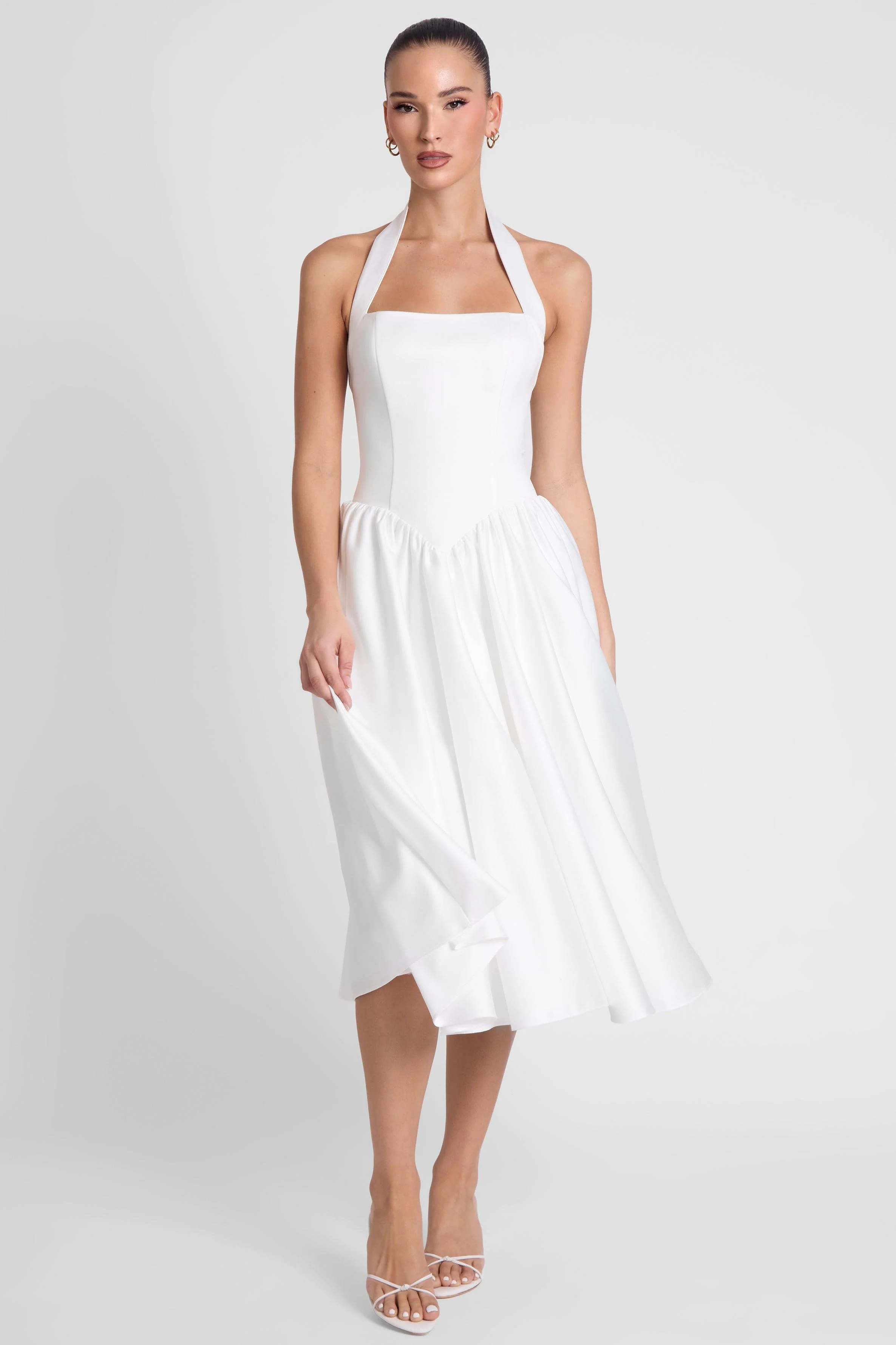 Hart Halter Corset Midi Dress - White - Image 3