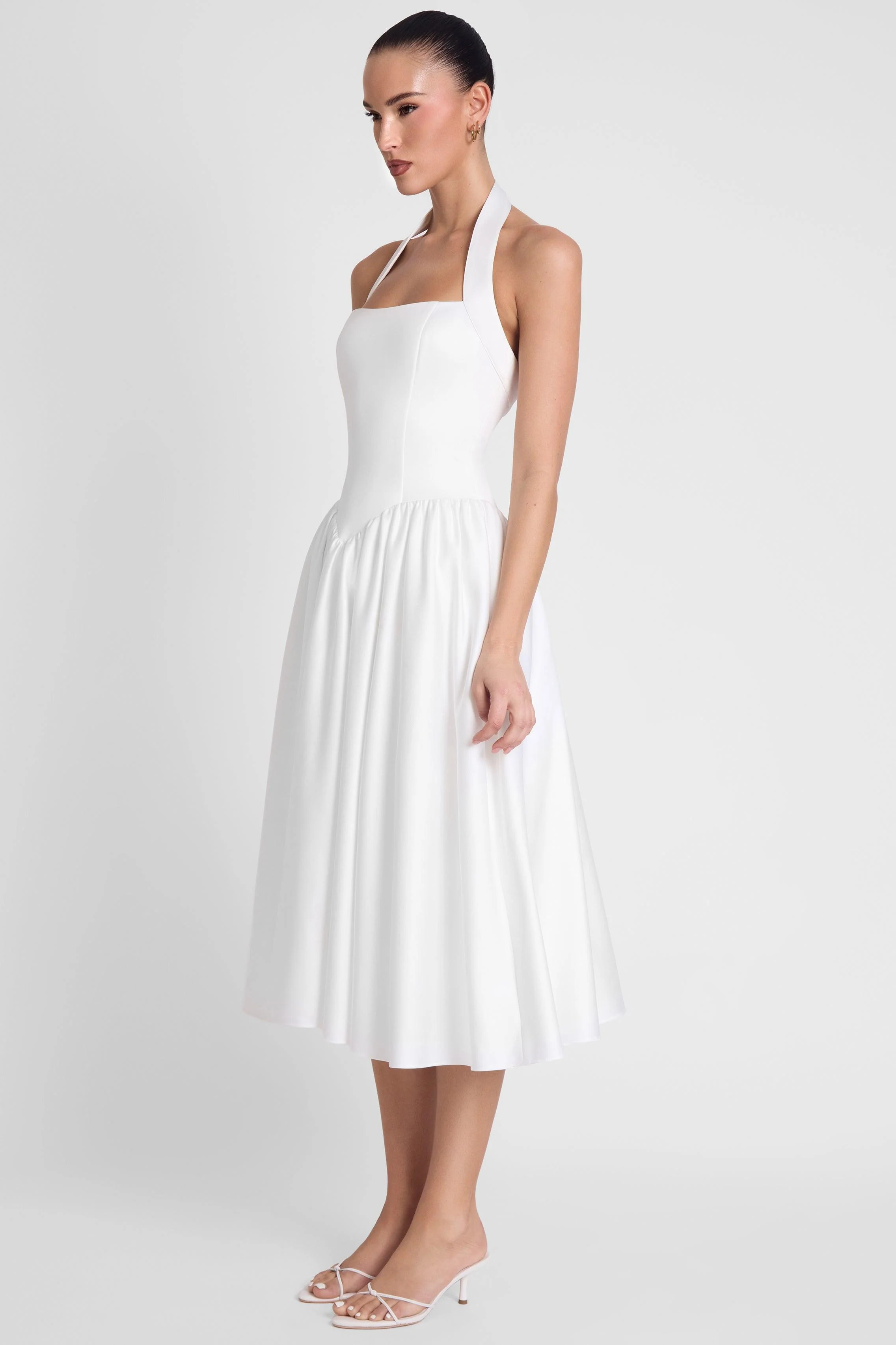 Hart Halter Corset Midi Dress - White - Image 5