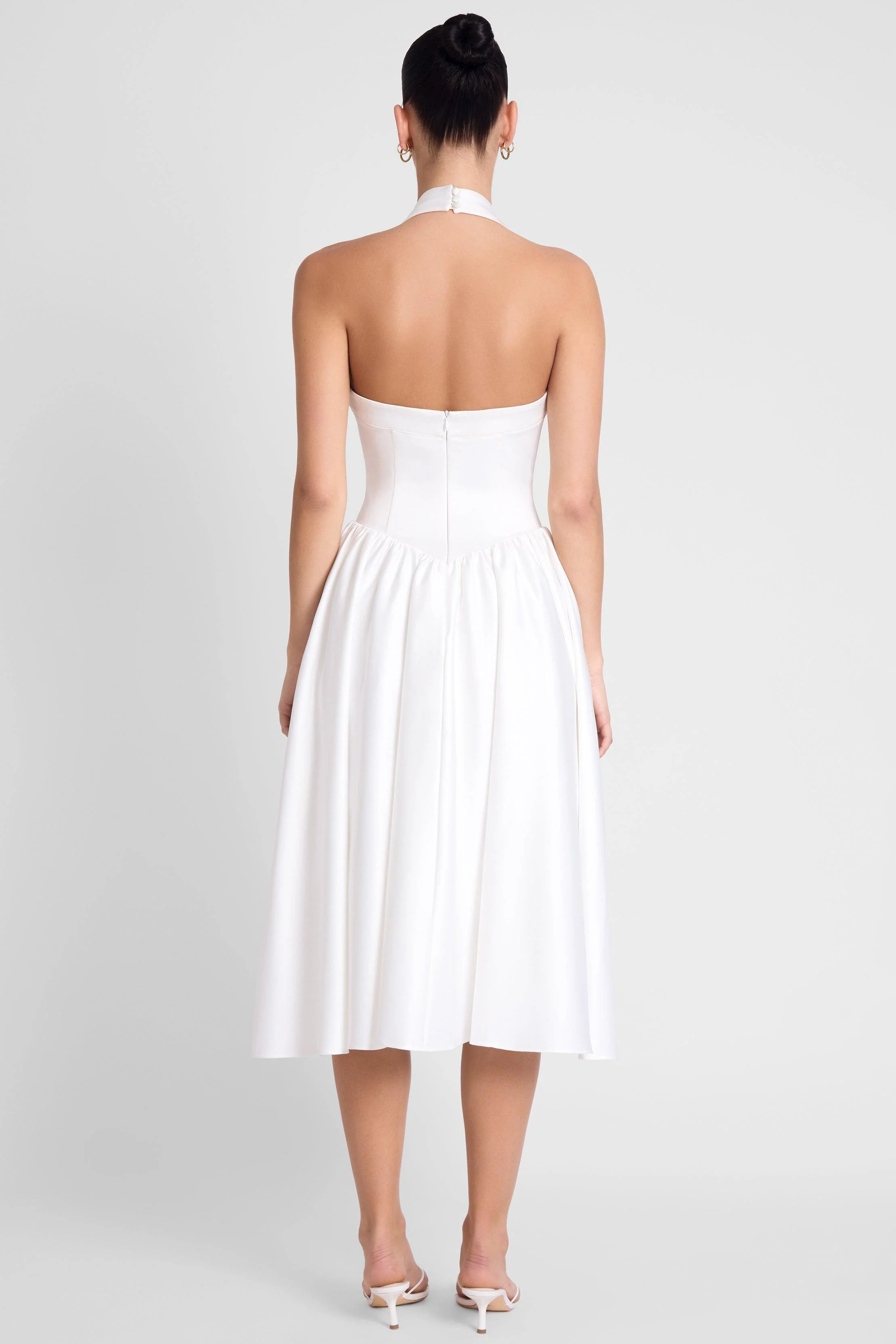 Hart Halter Corset Midi Dress - White - Image 6