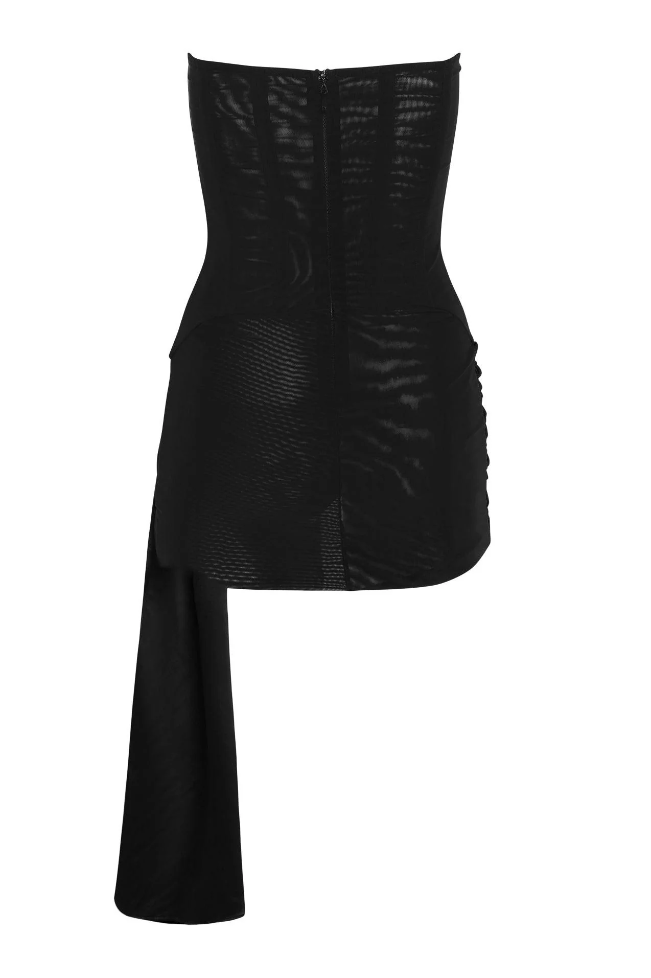 Mira Mesh Corset Dress - Black - Image 12