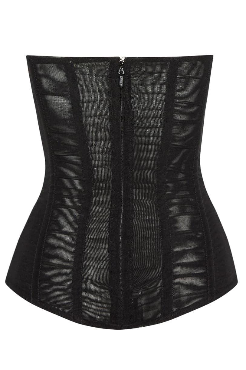 Muse Mesh Corset Top - Black - Image 11
