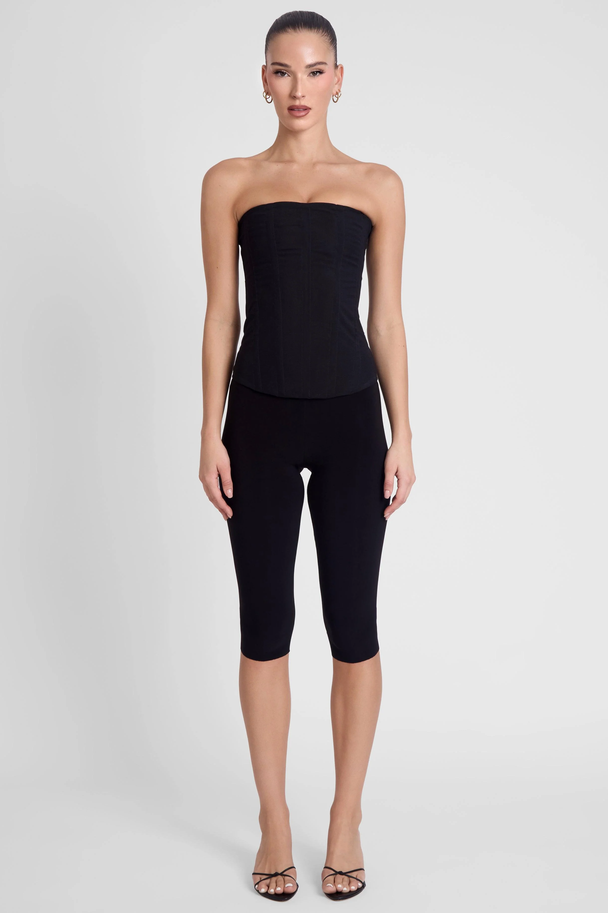 Muse Mesh Corset Top - Black - Image 5