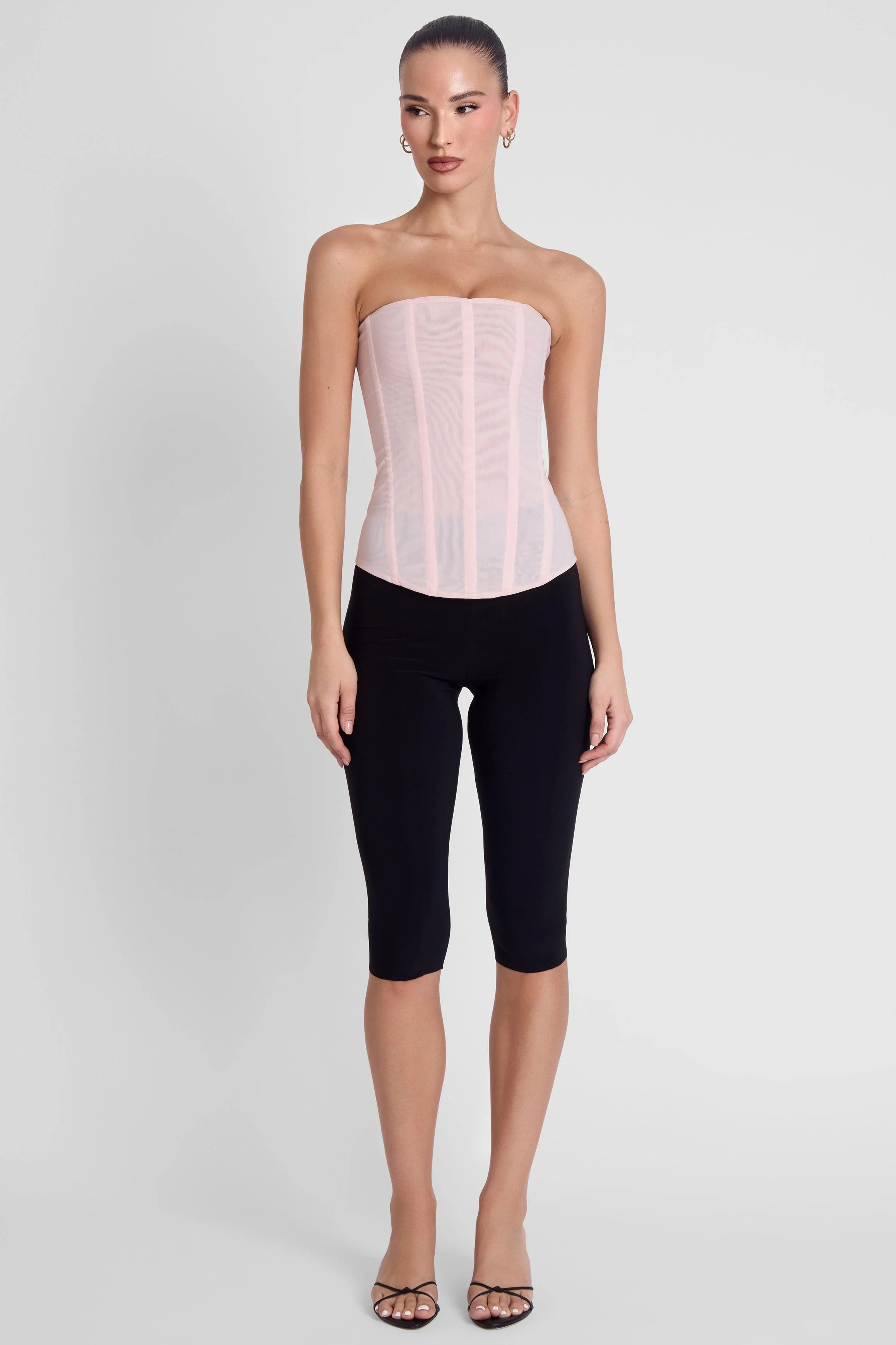 Muse Mesh Corset Top - Pink - Image 5