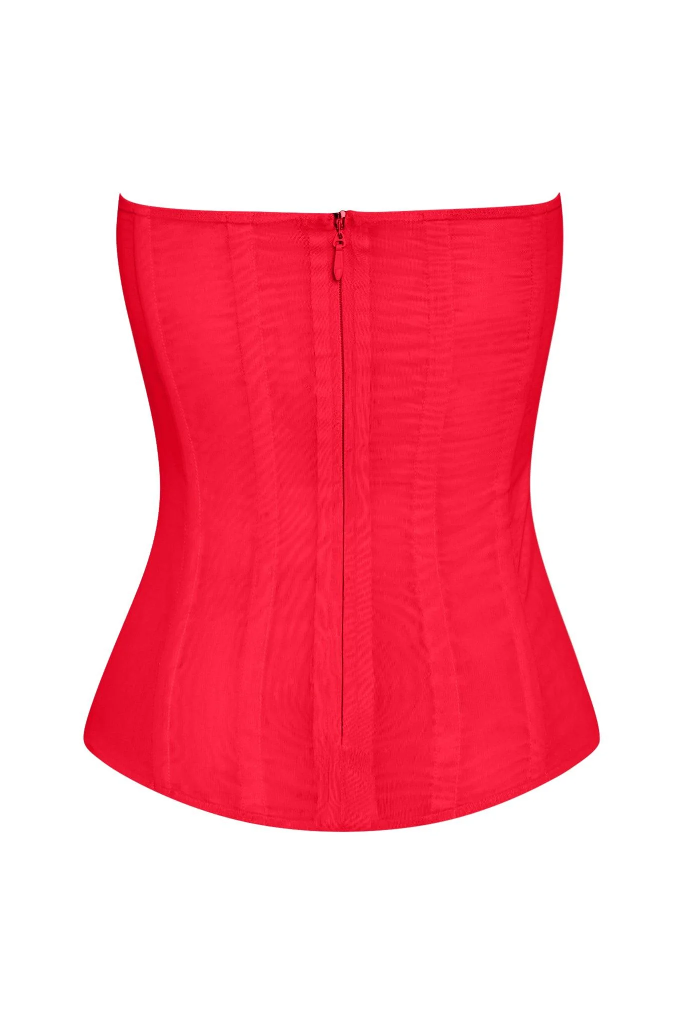 Muse Mesh Corset Top - Red - Image 12
