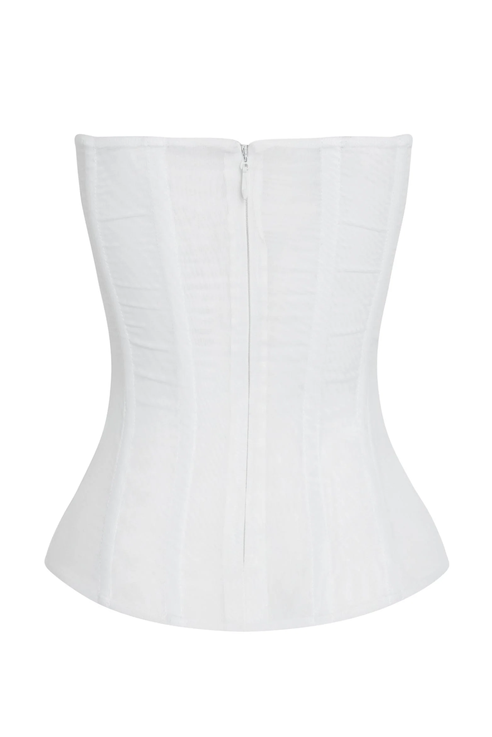 Muse Mesh Corset Top - White - Image 11