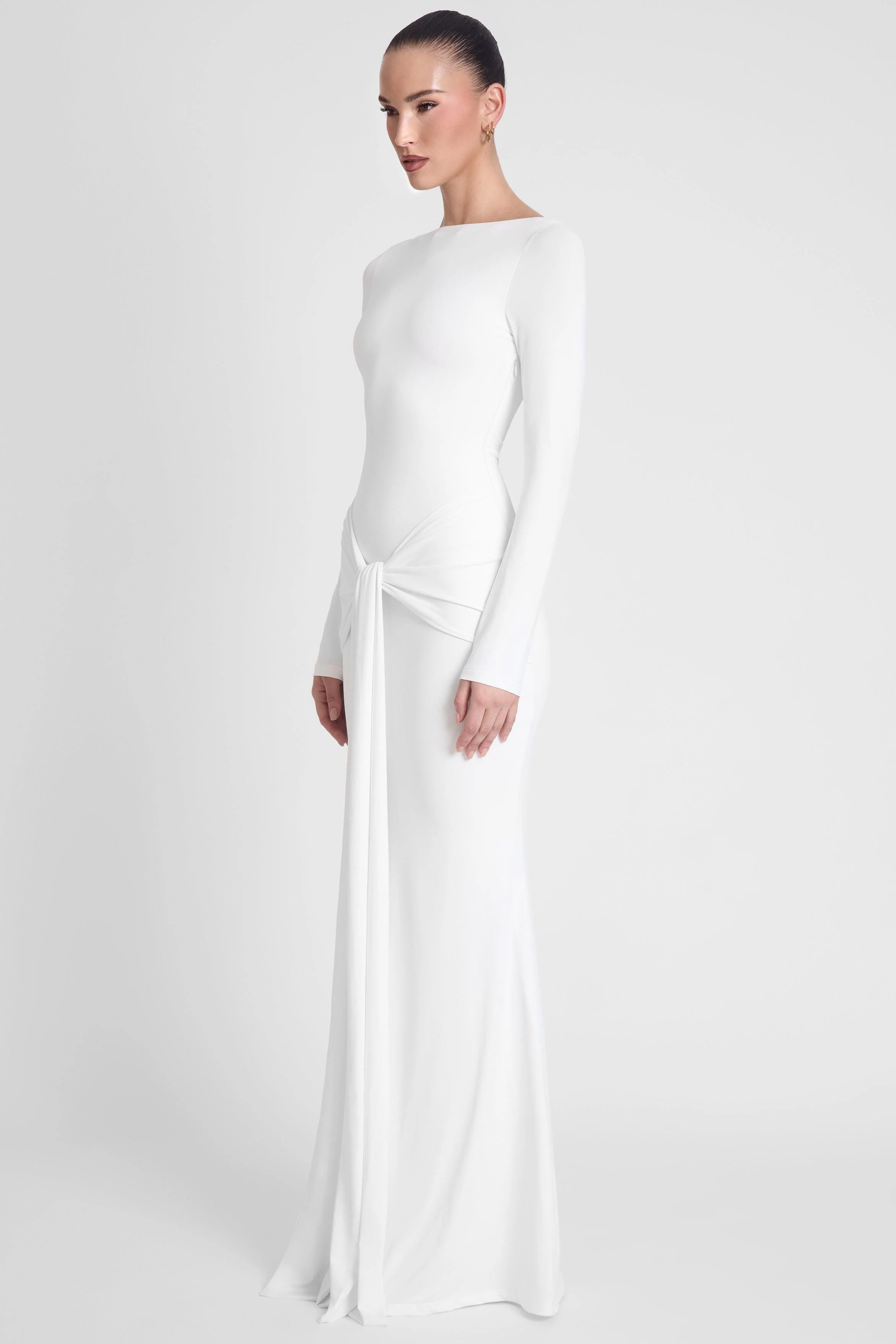 Oasis Knot Maxi Dress - White - Image 4