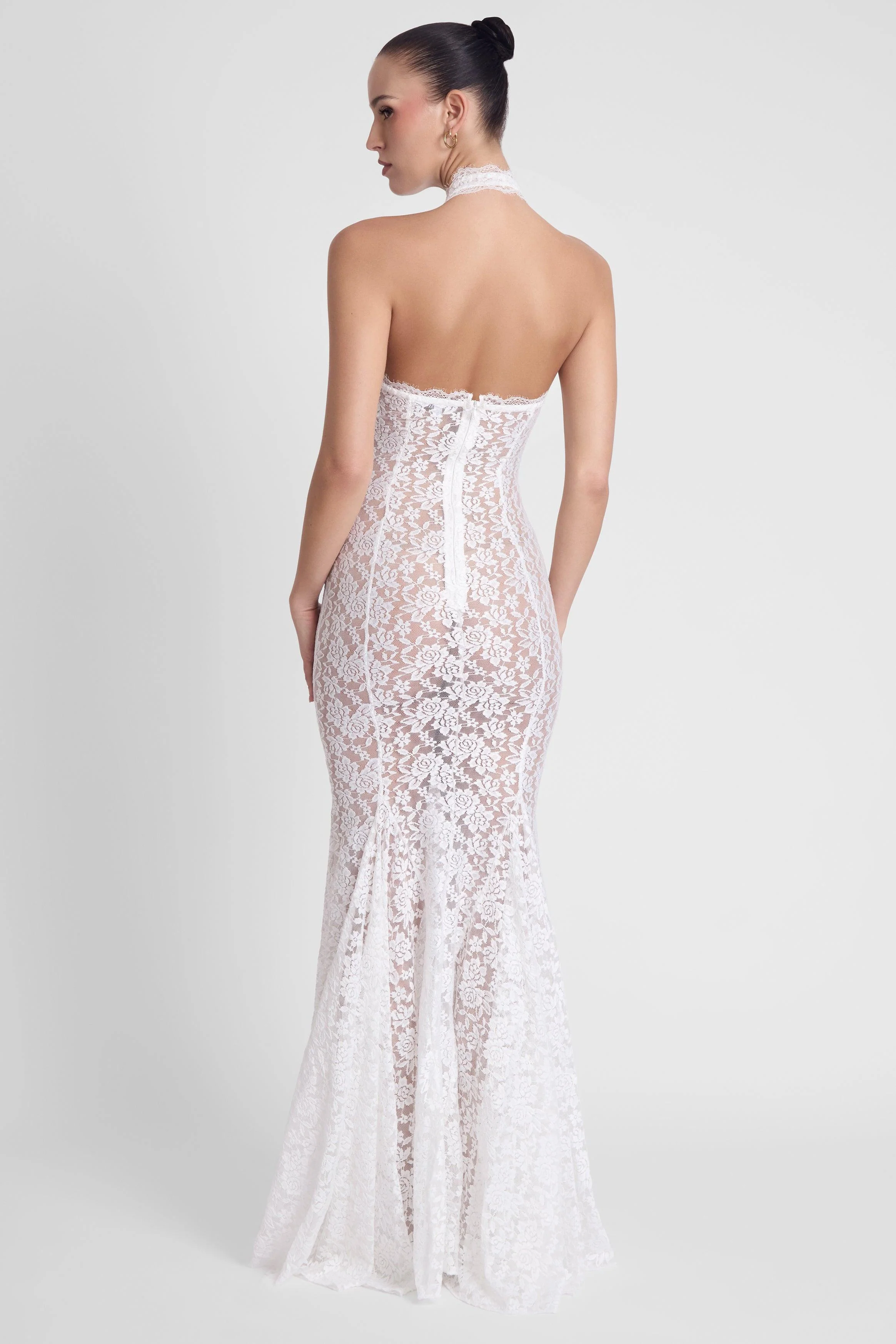 Saltair Lace Bustier Maxi Dress - White - Image 6